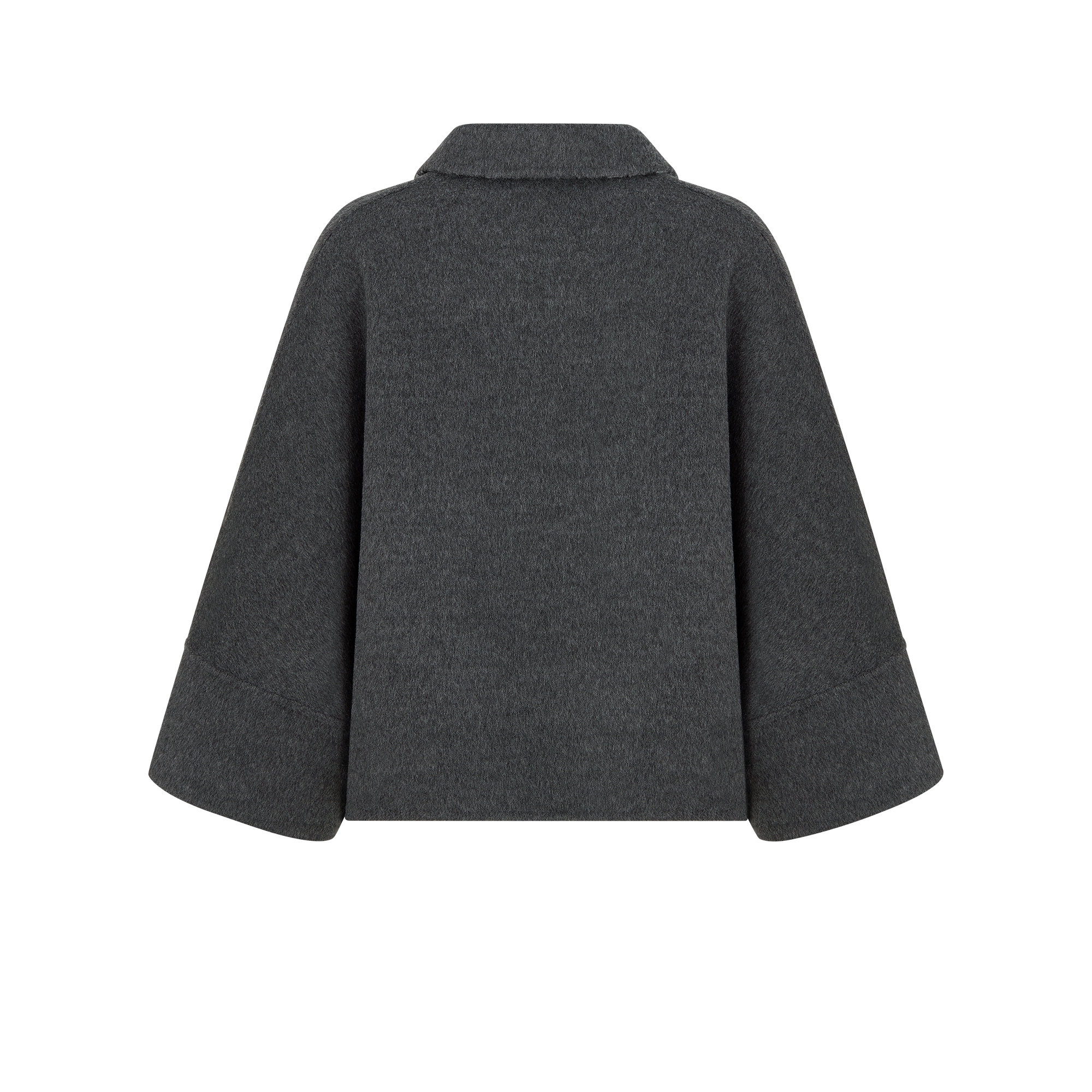 短款大衣 灰色双面绵羊毛混纺面料 E08