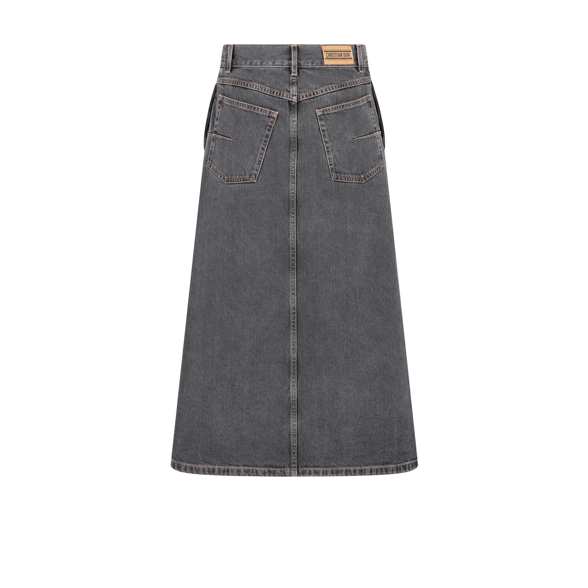 DiorAlps 常规版型半身裙 灰色棉质牛仔布 Dior Graphique 图案 E08