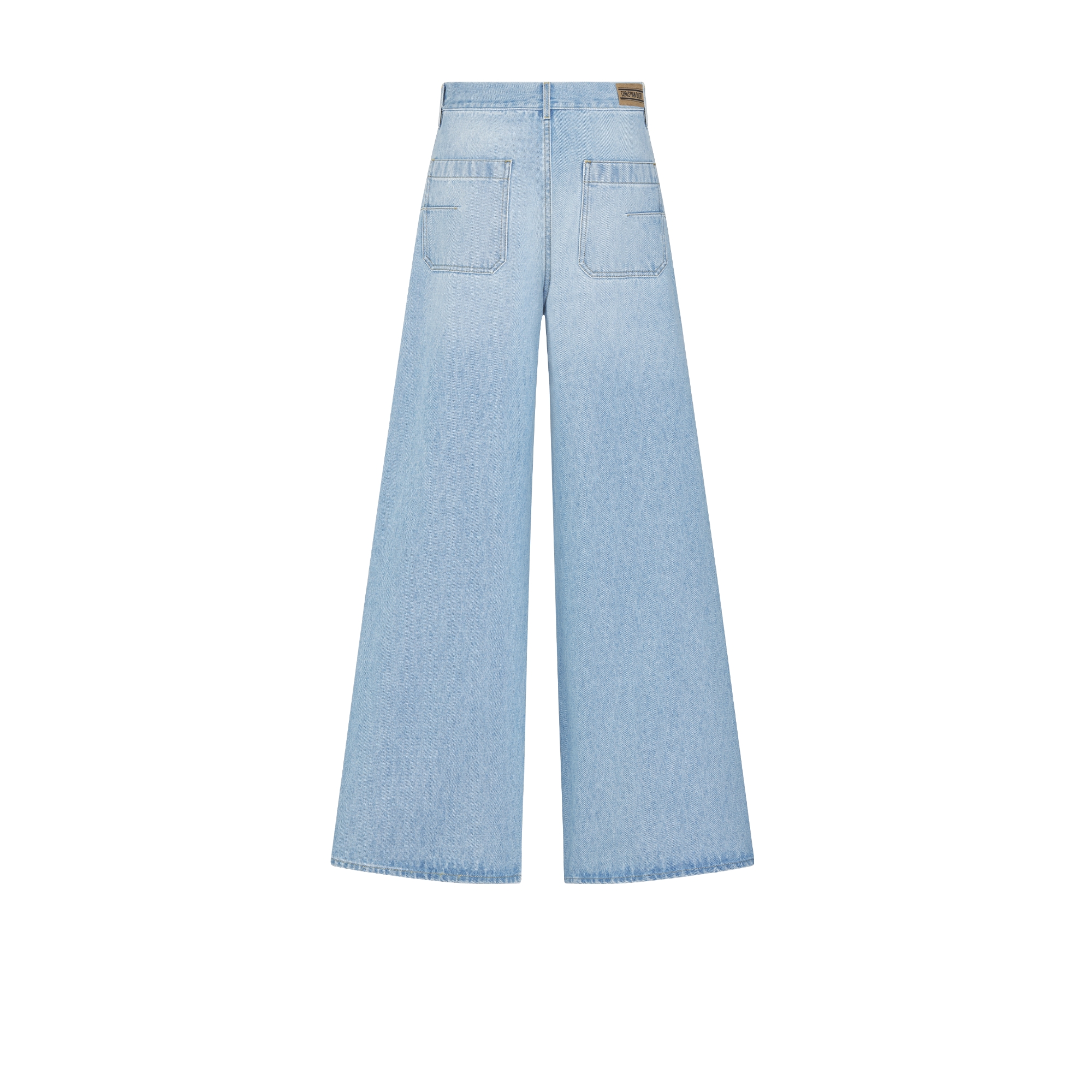 Dioriviera 喇叭形牛仔裤 淡蓝色石洗棉质牛仔布 Oblique 印花内部 E08