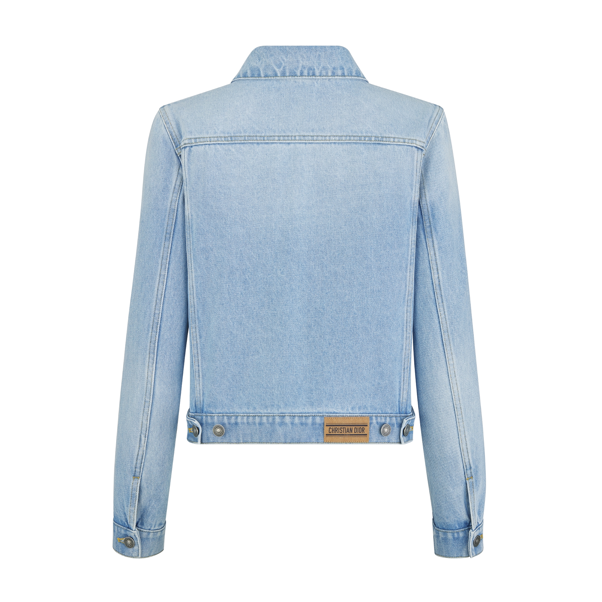 Dioriviera 夹克 淡蓝色石洗棉质牛仔布 Oblique 印花内部 E08