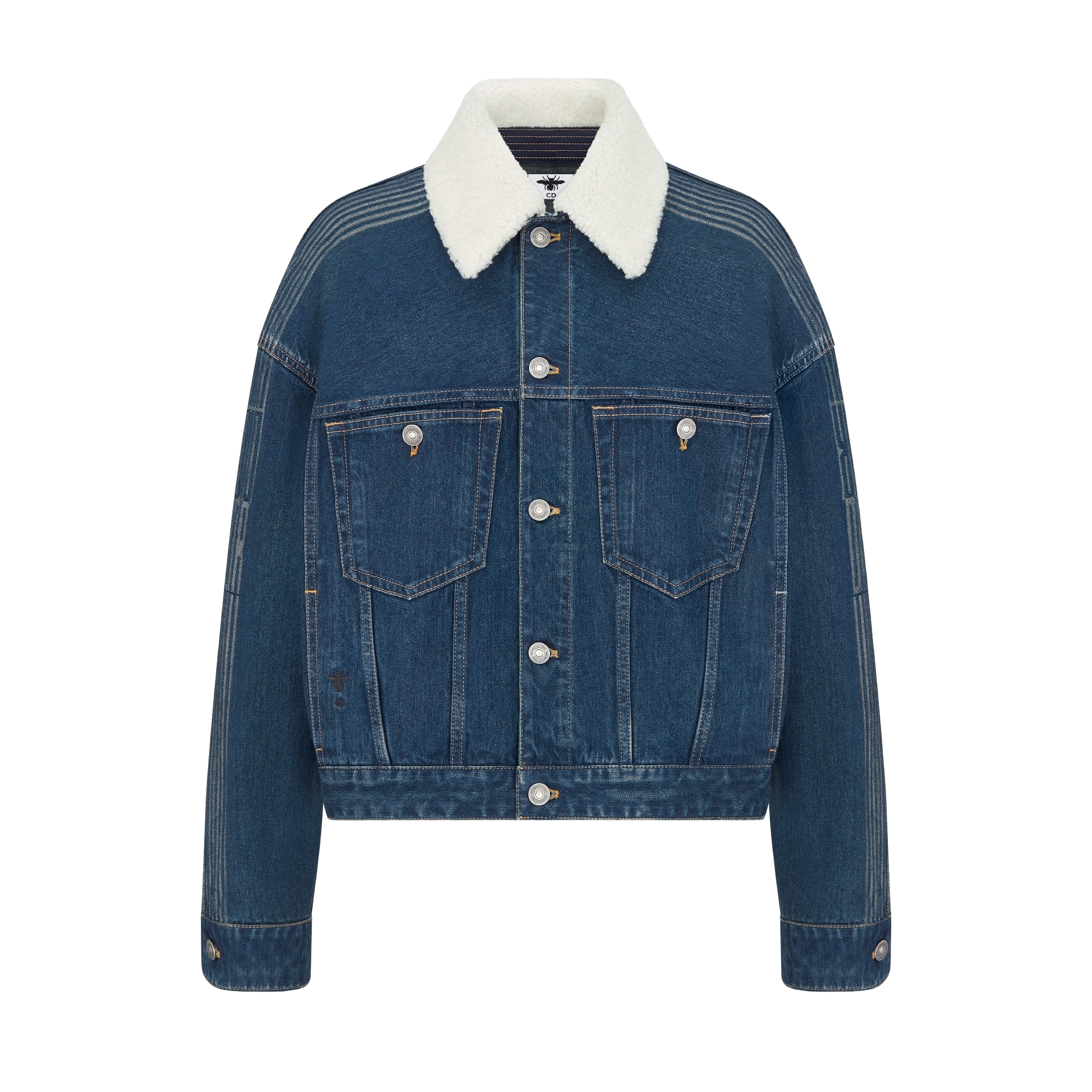 DiorAlps 超大版型夹克 蓝色棉质牛仔布 Dior Graphique 图案 E01