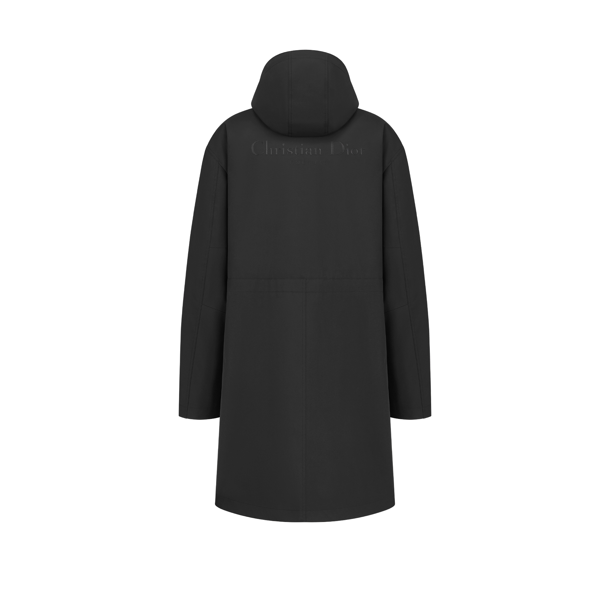 连帽派克大衣 黑色科技面料 Christian Dior Couture 刺绣 E08