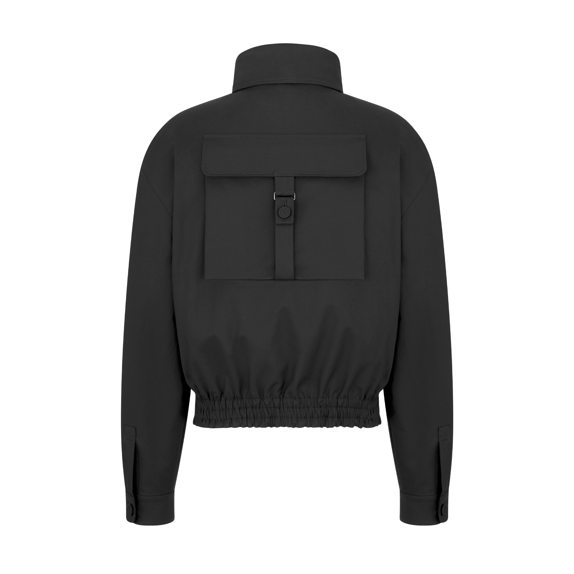 短夹克 黑色双面棉质混纺缎面 Christian Dior Couture 刺绣 E08