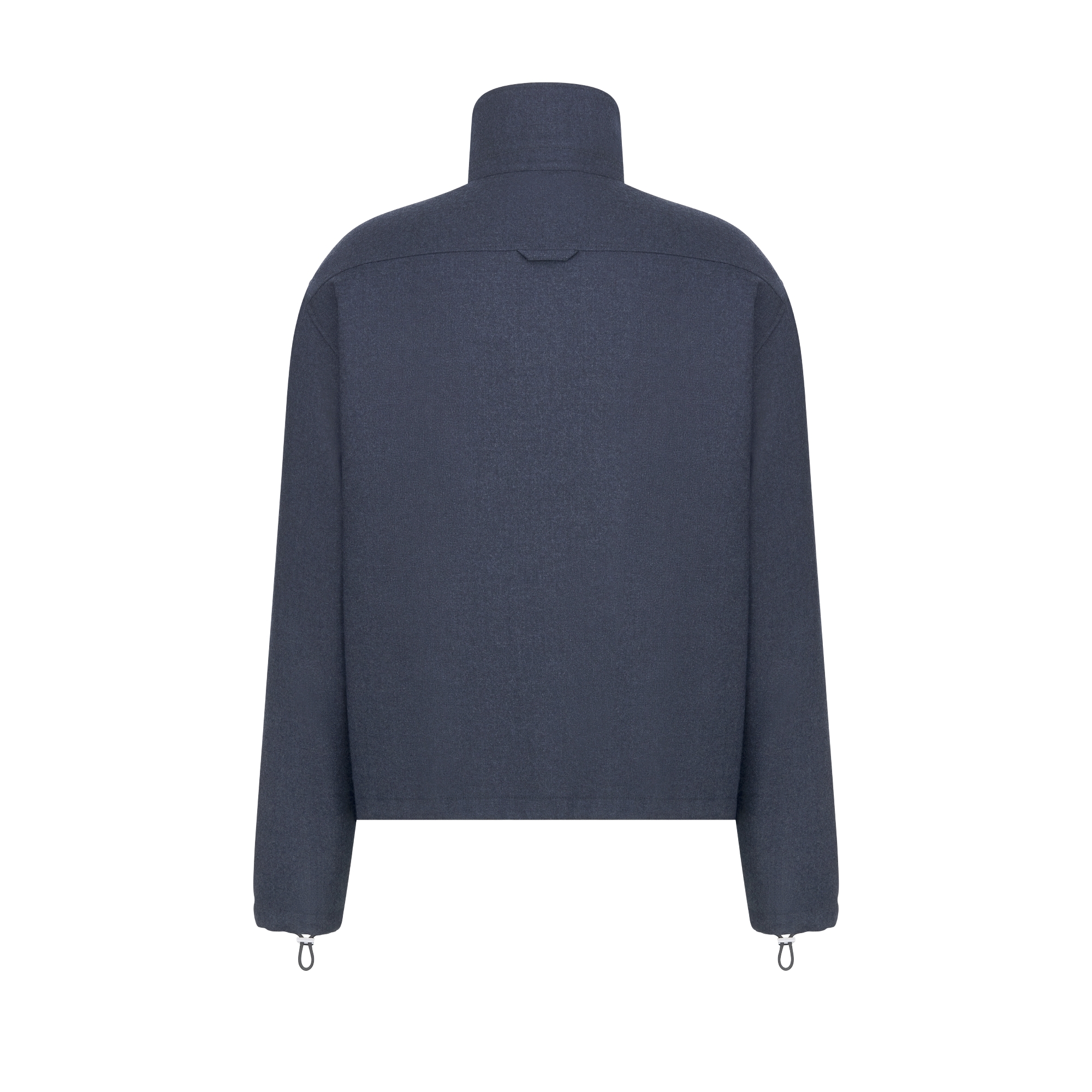 拉链衬衫 蓝色绵羊毛法兰绒面料 Oblique 印花内部 E08