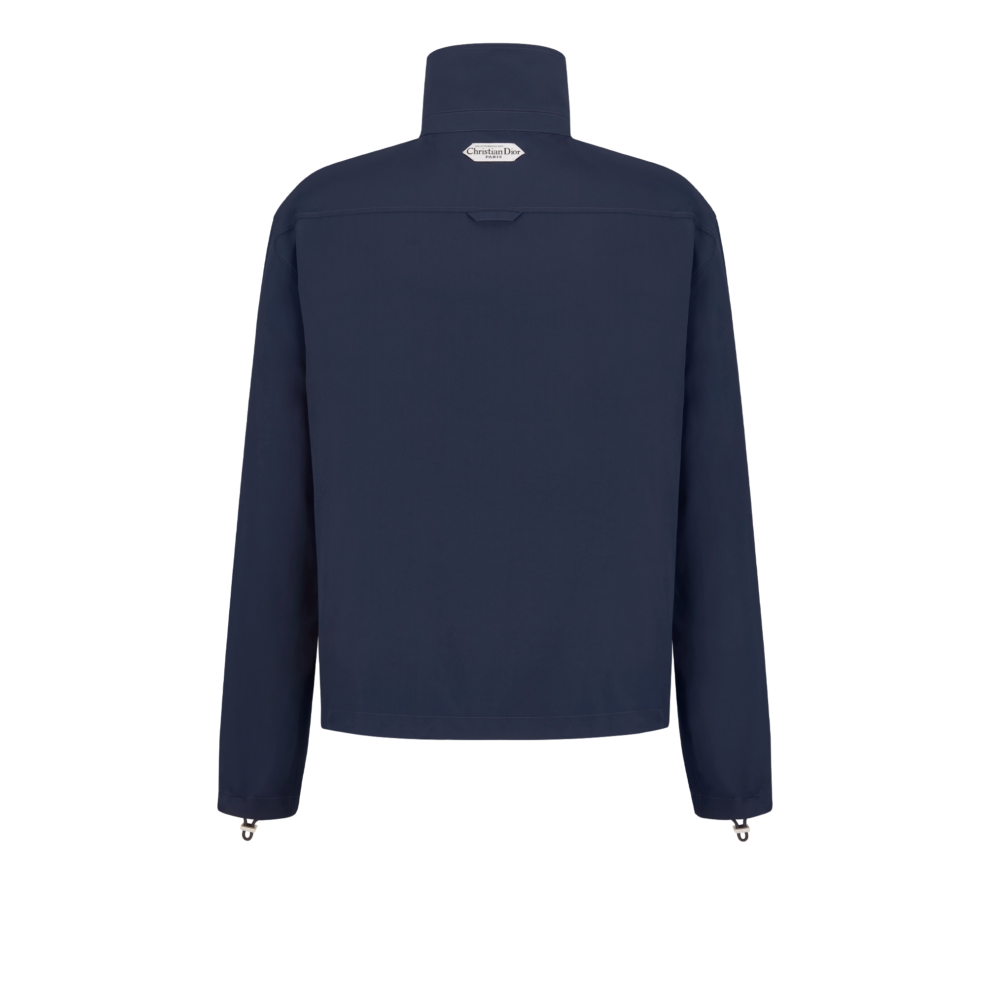 拉链衬衫 海军蓝色混纺面料 Christian Dior Paris 标签 E08