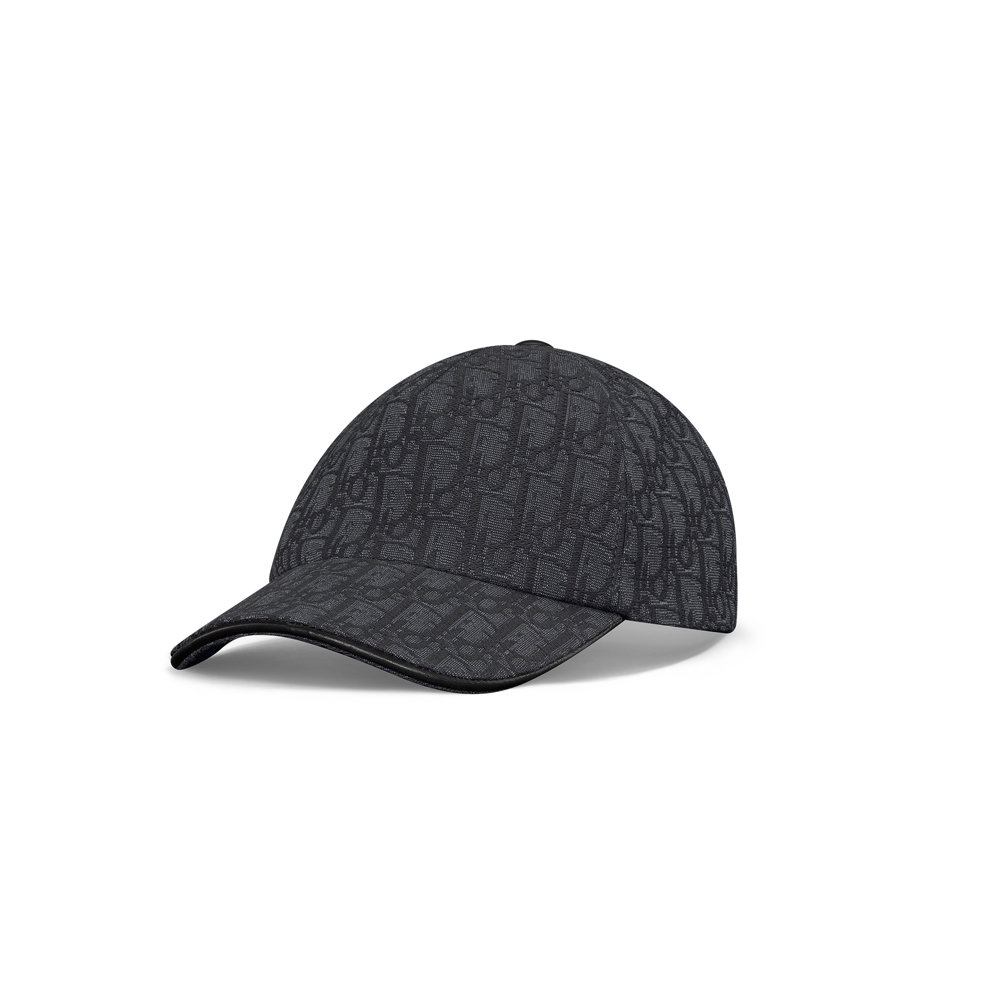 棒球帽 黑色棉质面料 Oblique 印花 E03