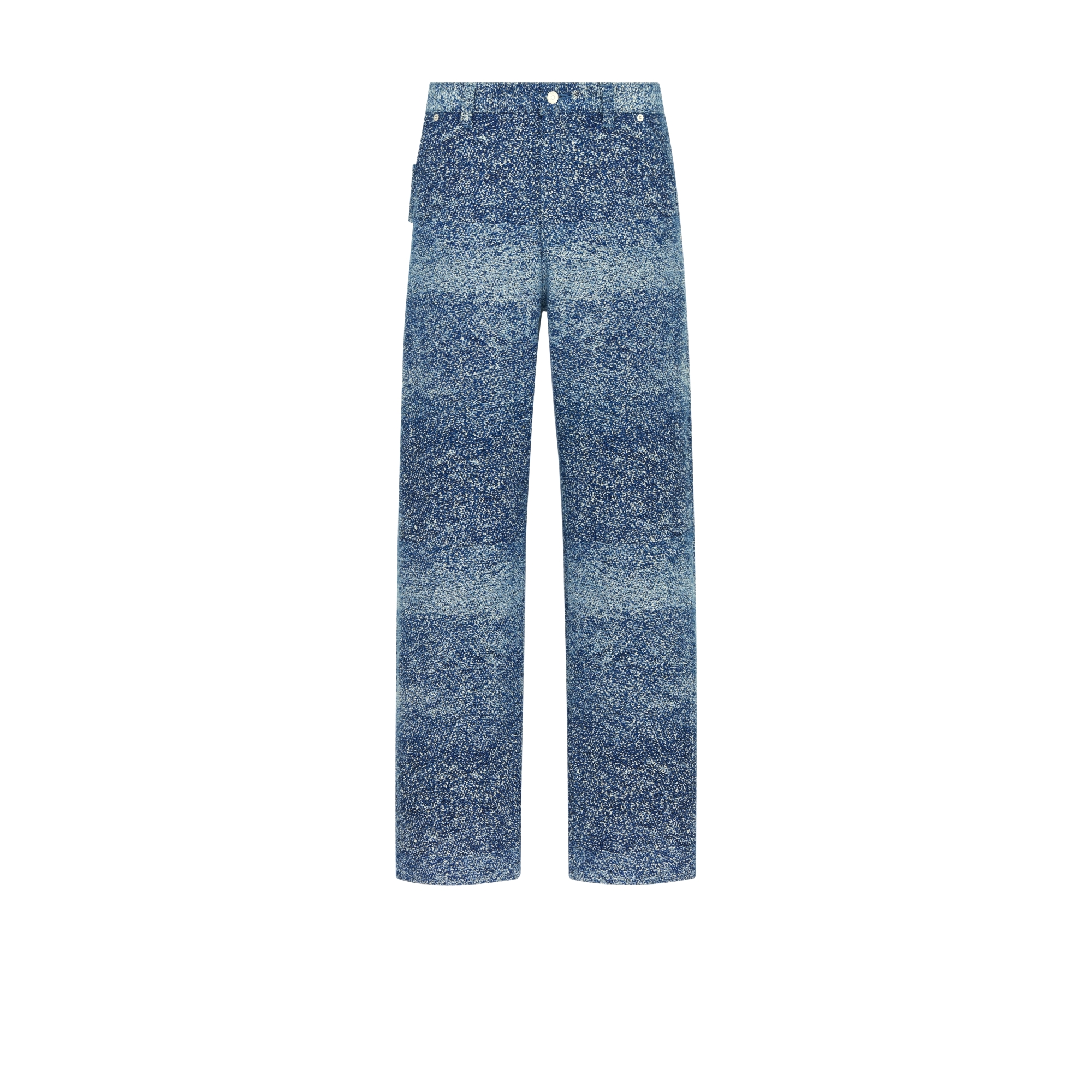 工装牛仔裤 蓝色棉质提花面料 Christian Dior Paris 标签 E01