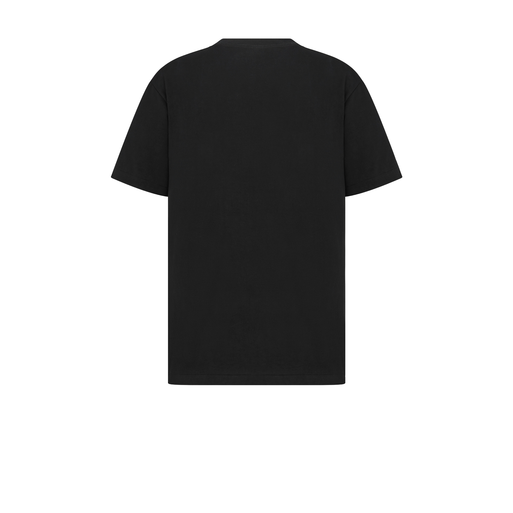 宽松版型 T 恤 黑色棉质平纹针织面料 Christian Dior Paris 标签 E08