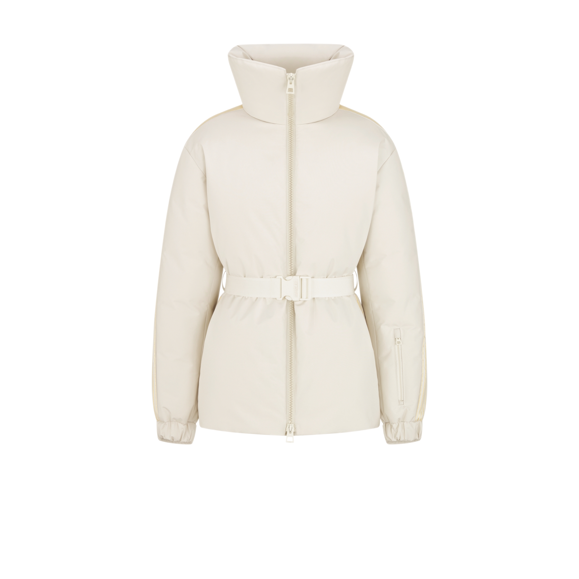 DiorAlps 夹克 白色带夹层塔夫绸科技面料金色调 Dior Graphique 图案搭配腰带 E01