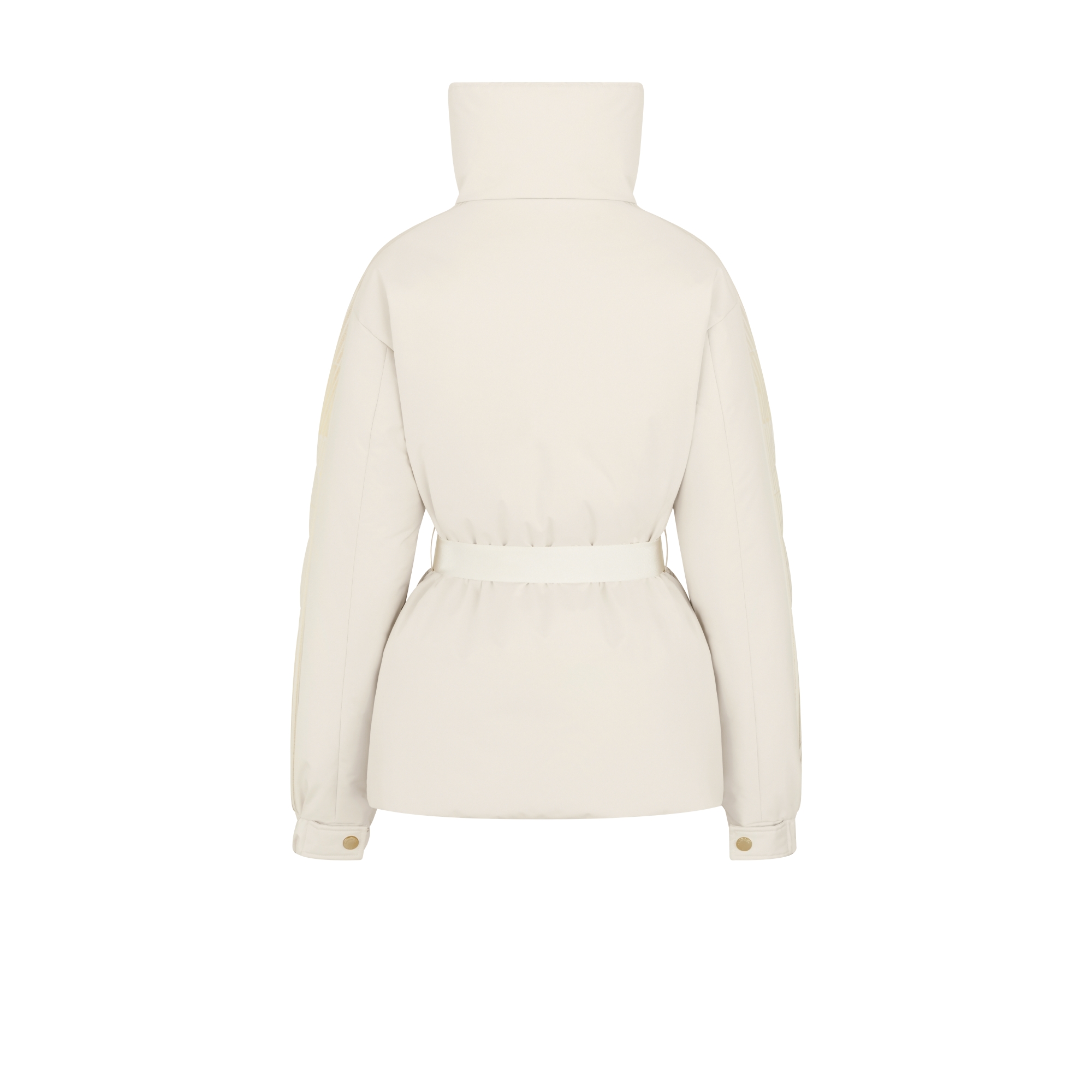 DiorAlps 夹克 白色带夹层塔夫绸科技面料金色调 Dior Graphique 图案搭配腰带 E08