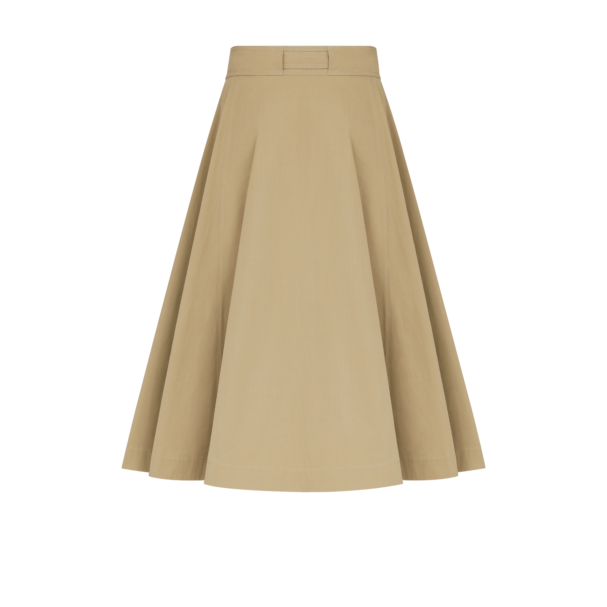 Dioriviera 半裙 米色棉质华达呢搭配腰带 E08