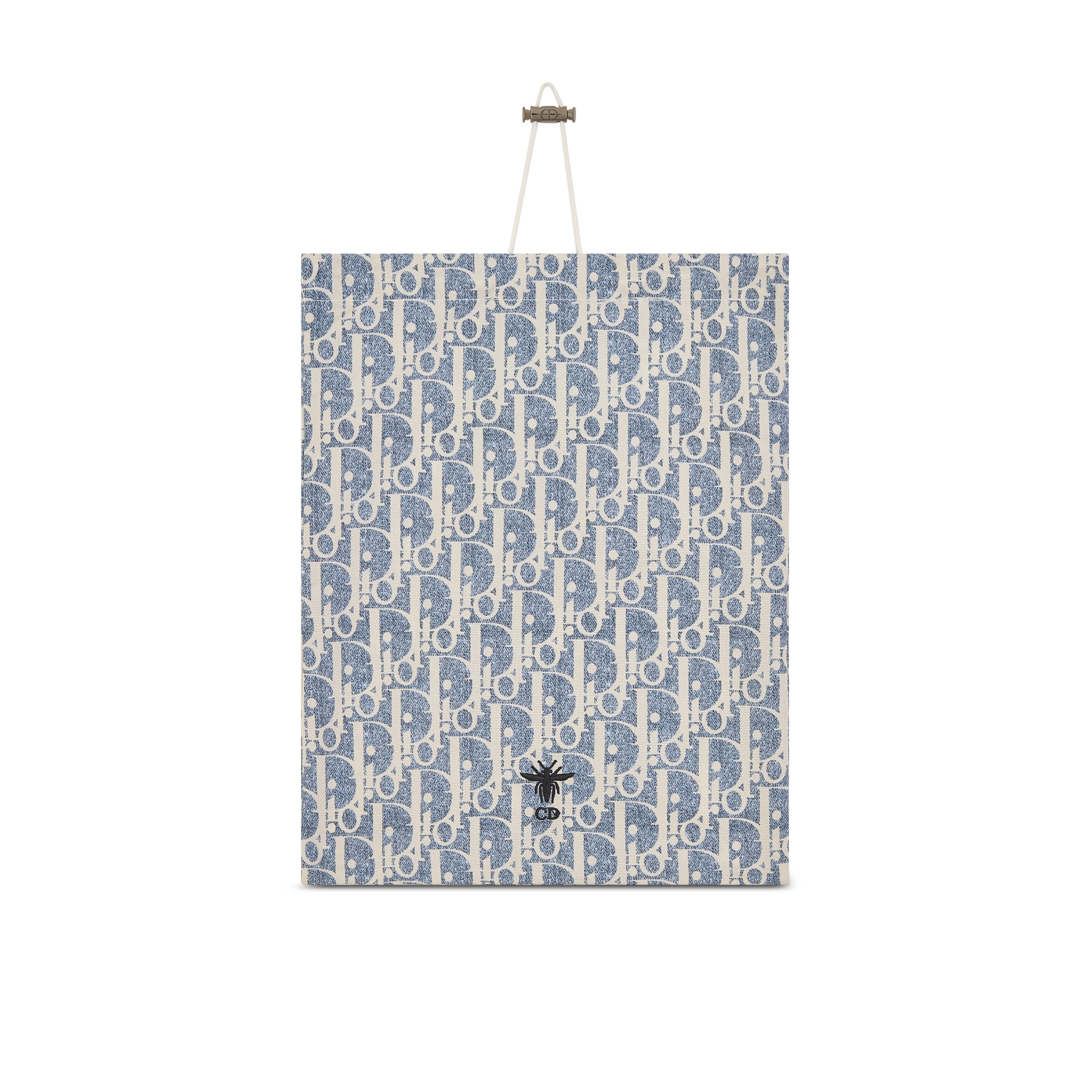 Dioriviera 比基尼泳裤 蓝色和白色科技面料 Oblique 印花 E09