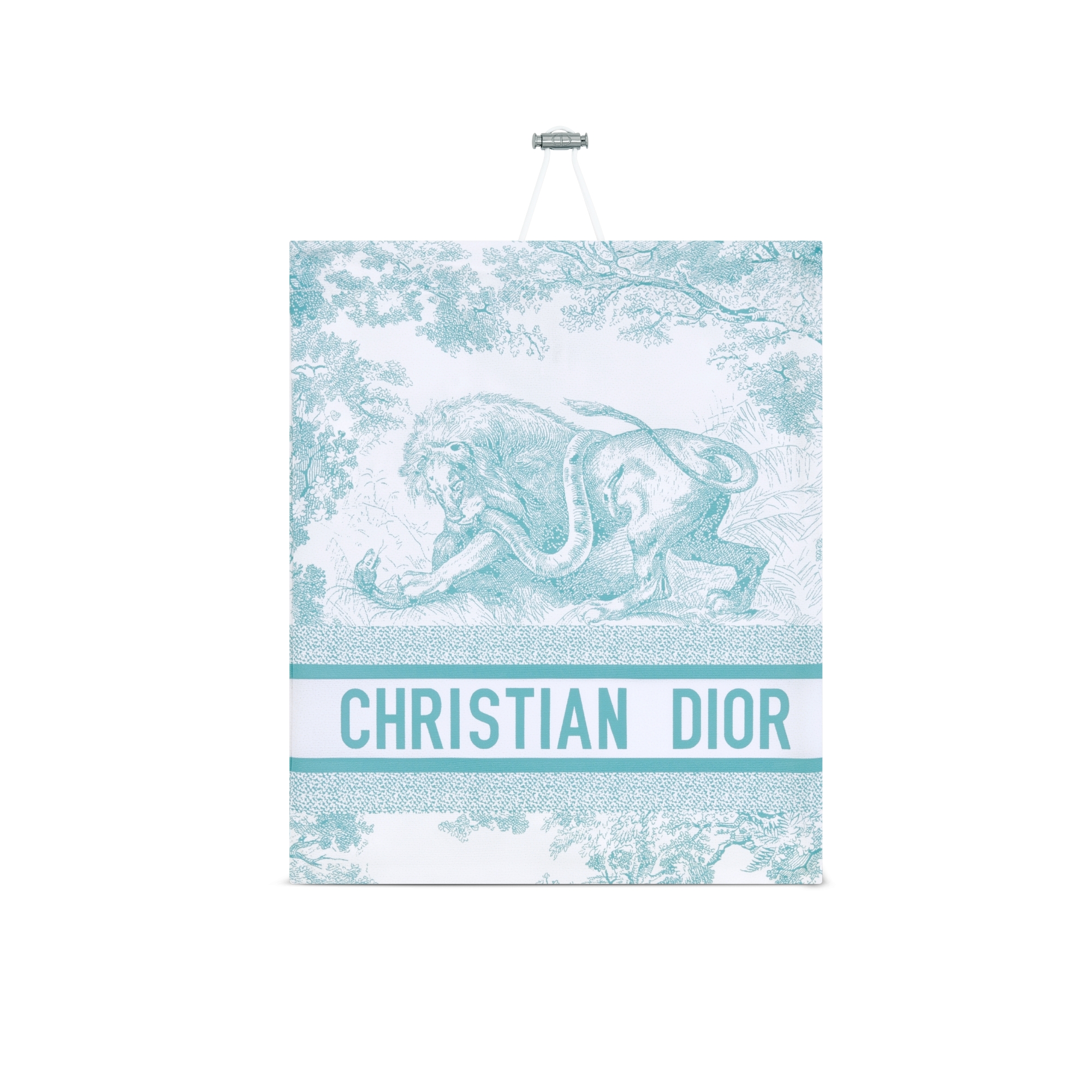 Dioriviera 比基尼泳裤 白色科技面料铃兰绿色 Sauvage 茹伊印花图案 E10