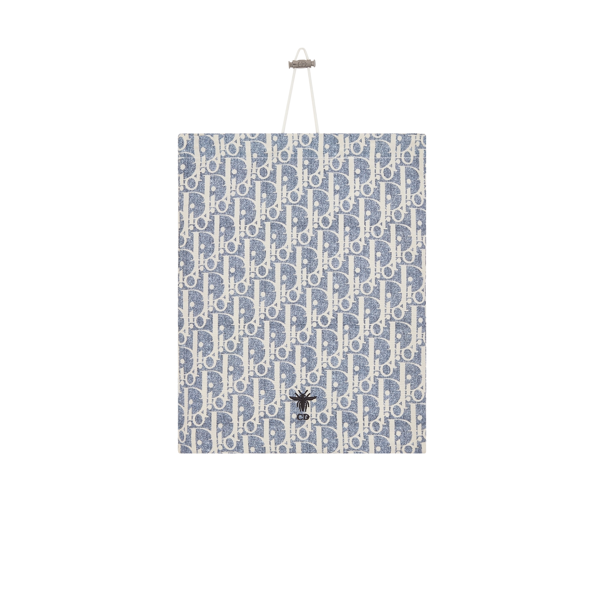 Dioriviera 一体式泳衣 蓝色和白色科技面料 Oblique 印花 E09