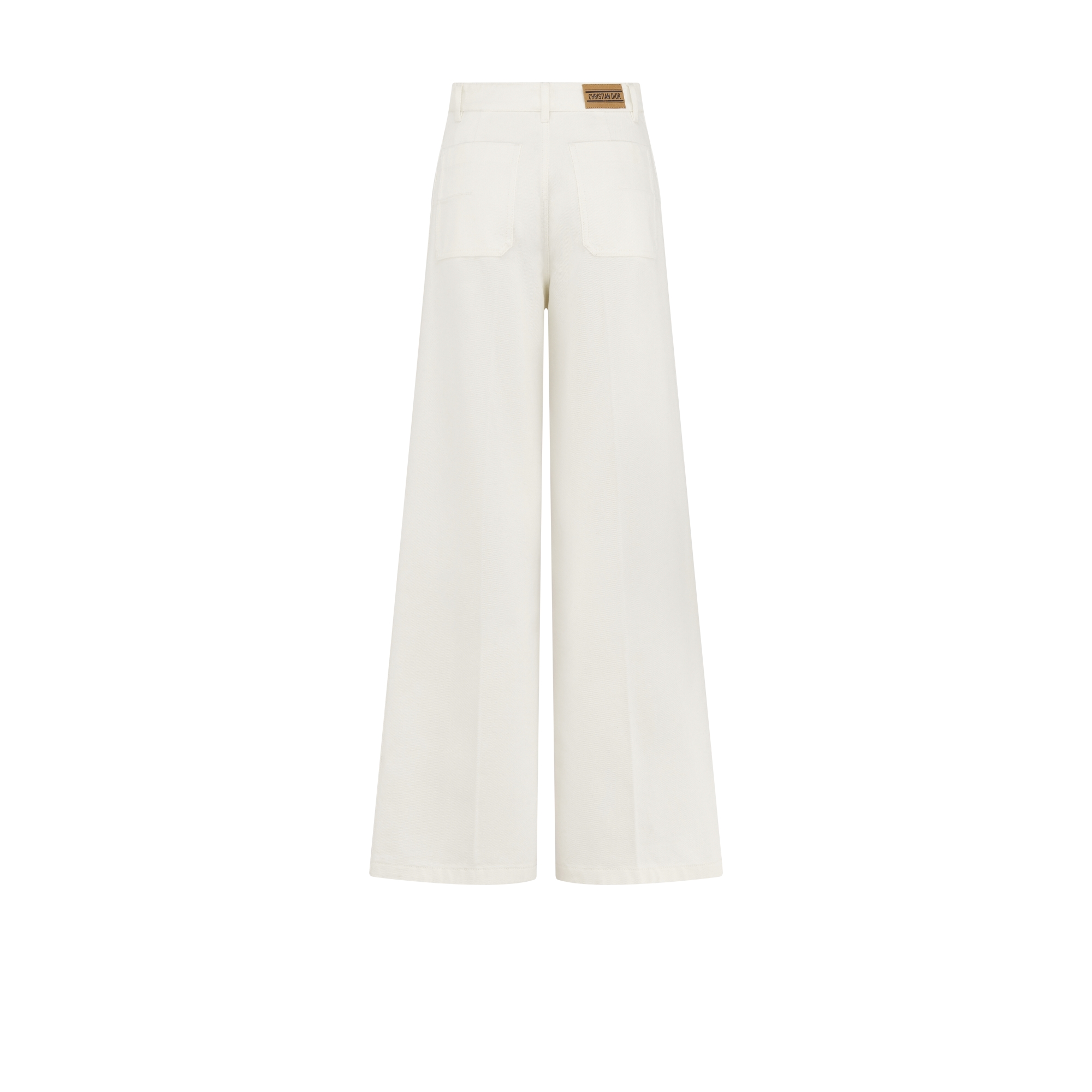 喇叭形牛仔裤 白色棉质牛仔布 E08