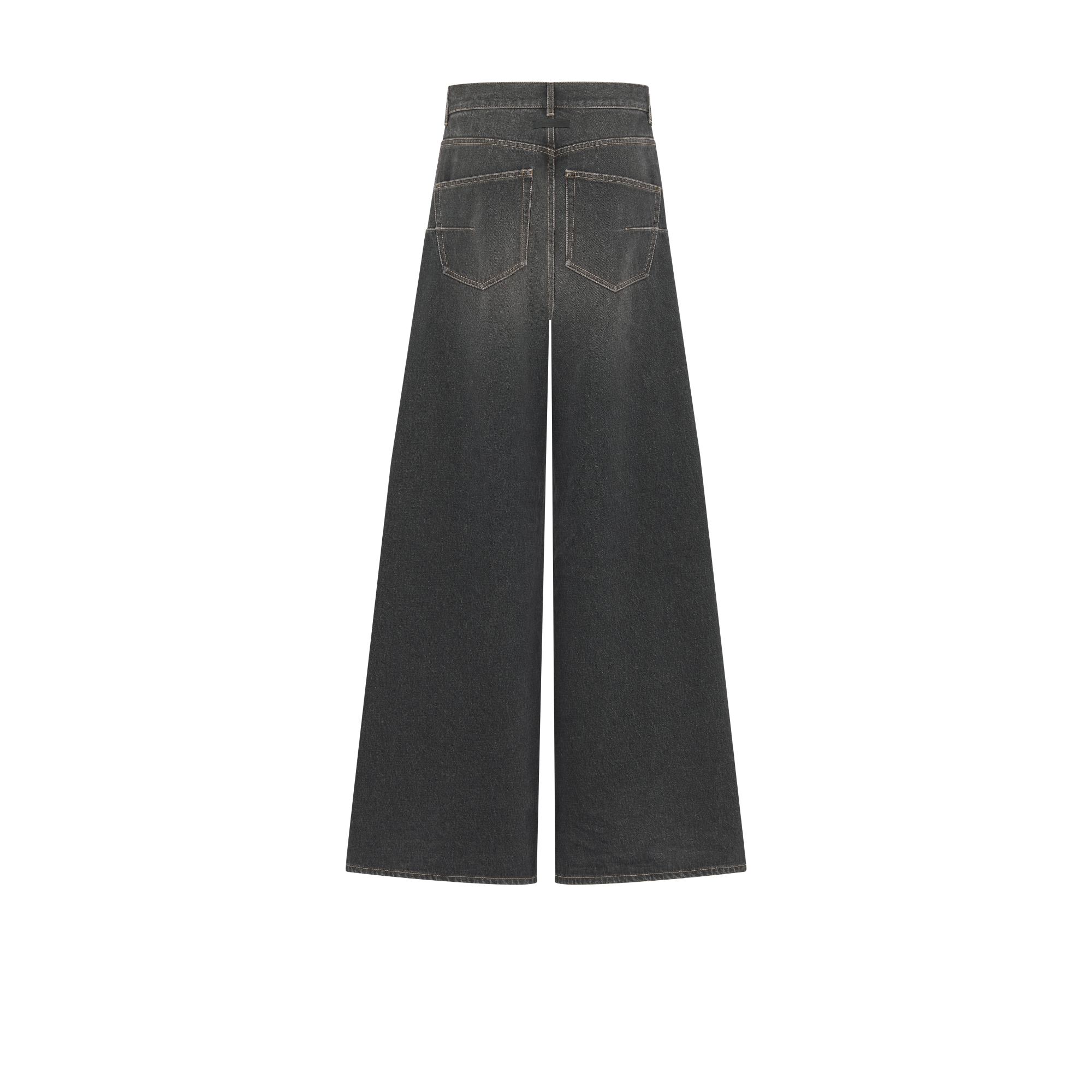 喇叭形牛仔裤 黑色石洗棉质牛仔布 E08