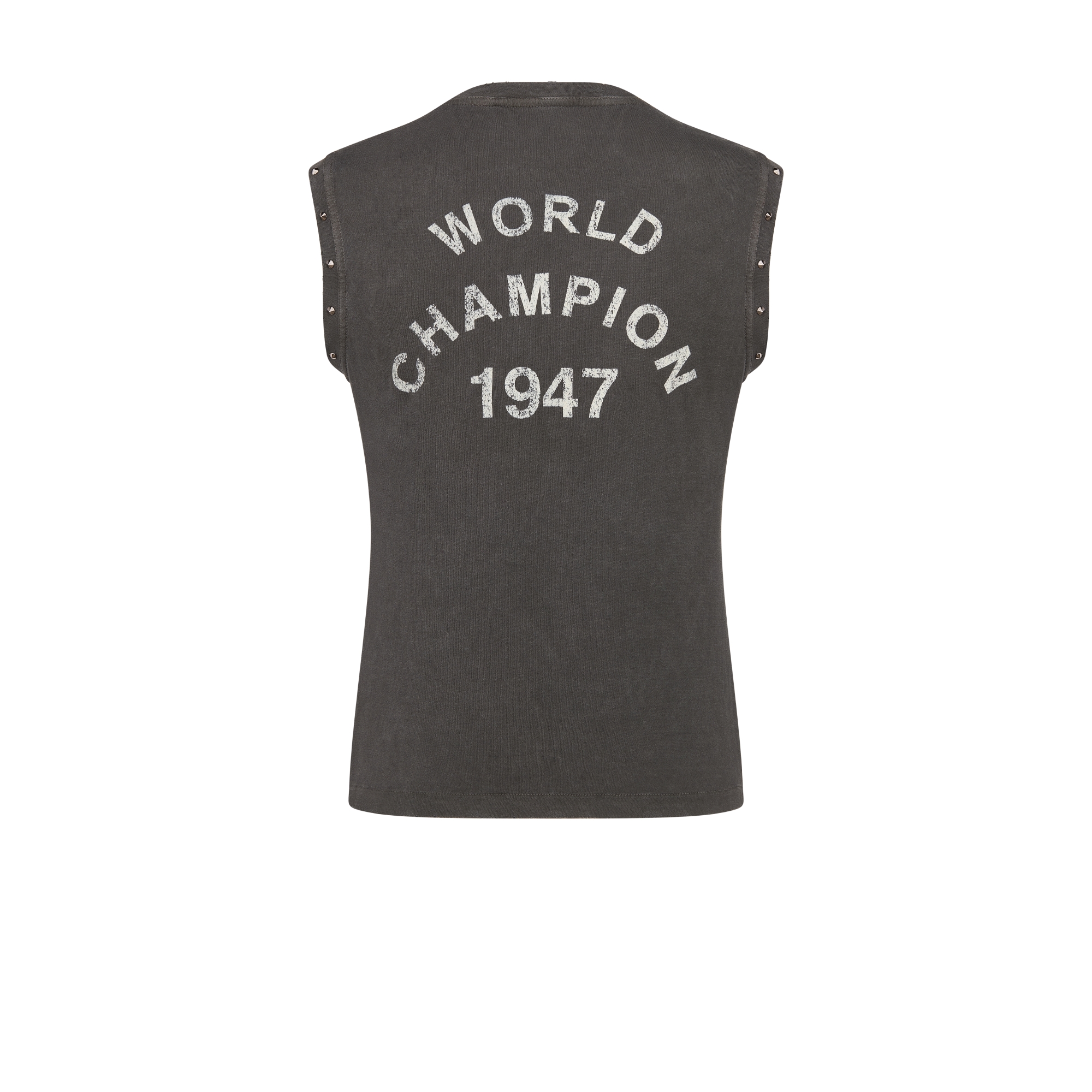 背心 灰色棉质平纹针织面料 J'Adore Dior 字样 E08