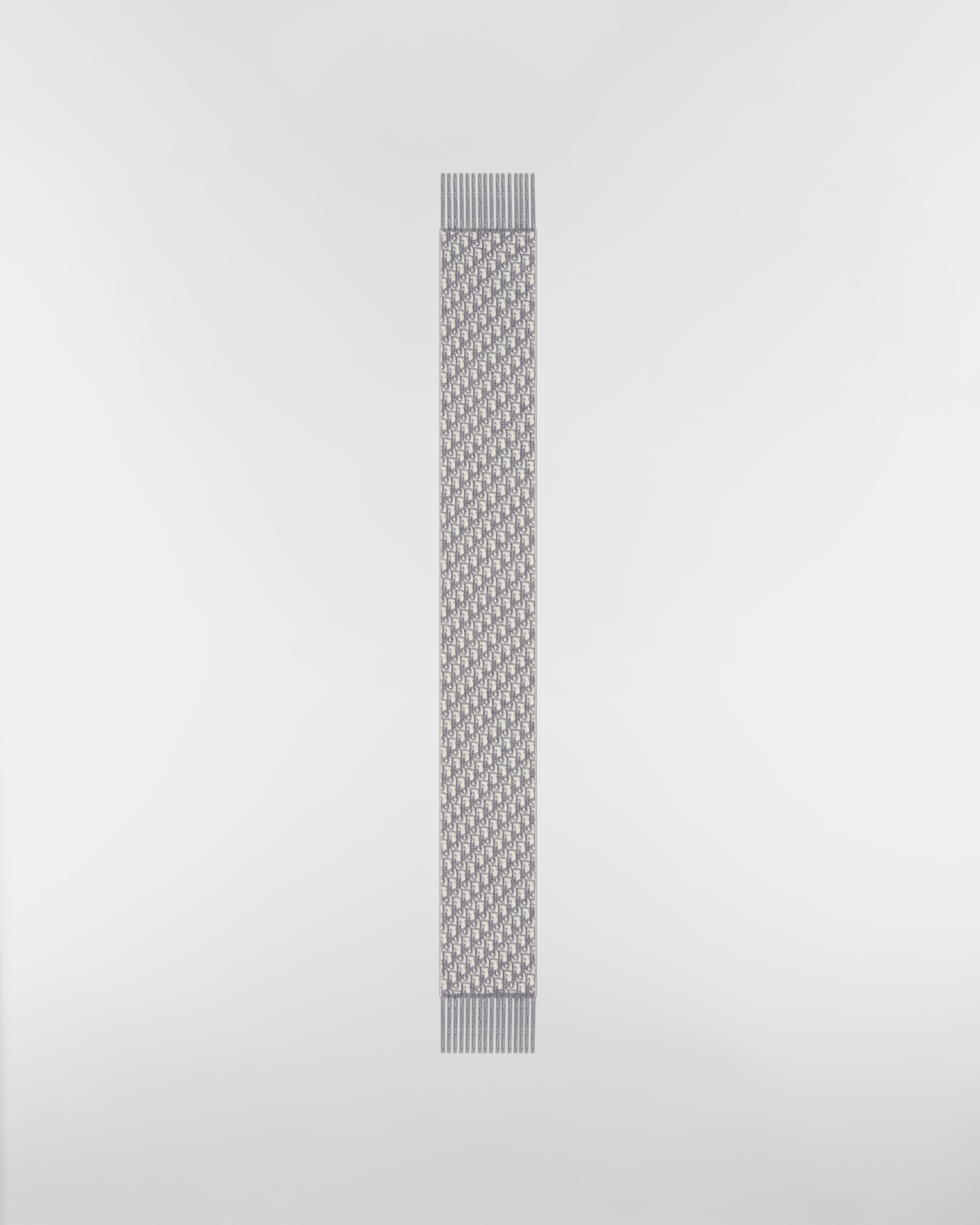 Dior 印花围巾 灰色山羊绒面料 Oblique 印花 E07