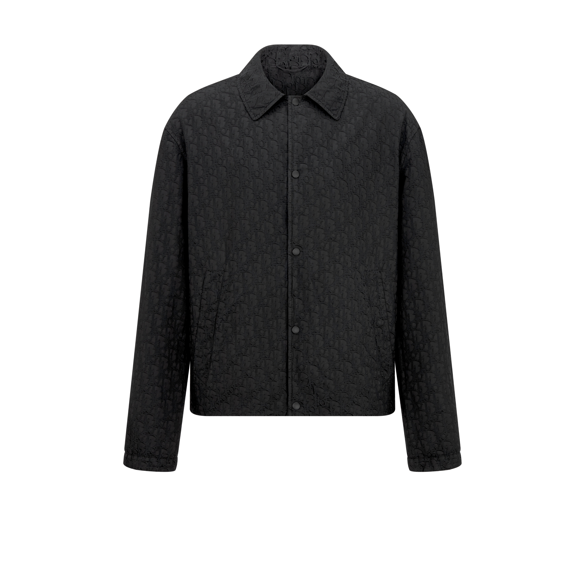 短夹克 深灰色棉质混纺面料 Oblique 印花 E01