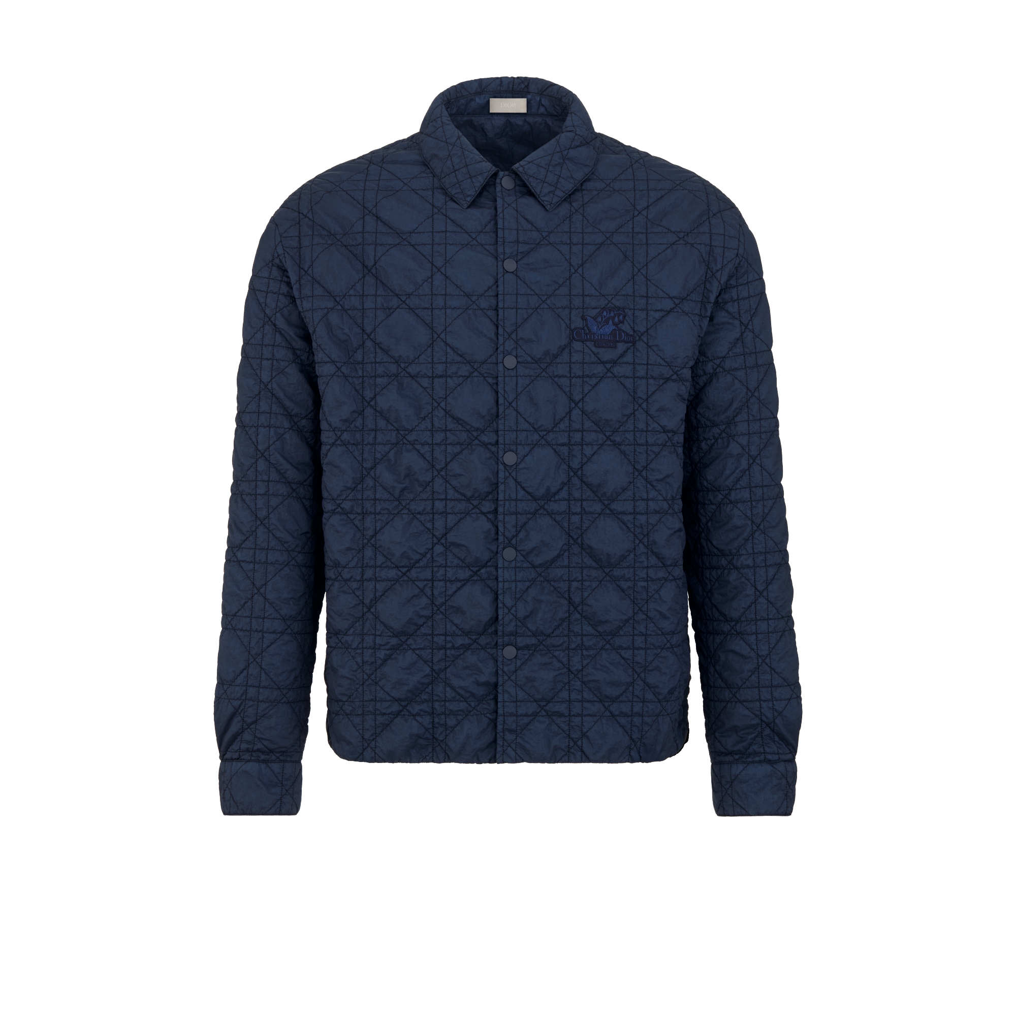 外套衬衫 深蓝色科技面料 Christian Dior Couture 铃兰刺绣 E01