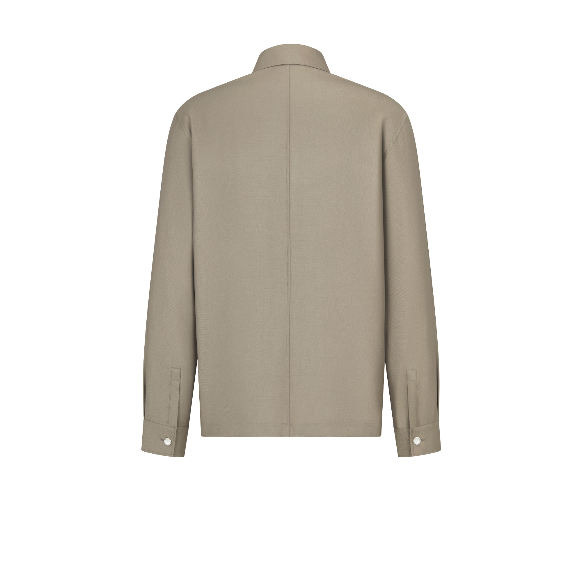 Dior Icons 衬衫 米色山羊绒混纺斜纹面料 E08