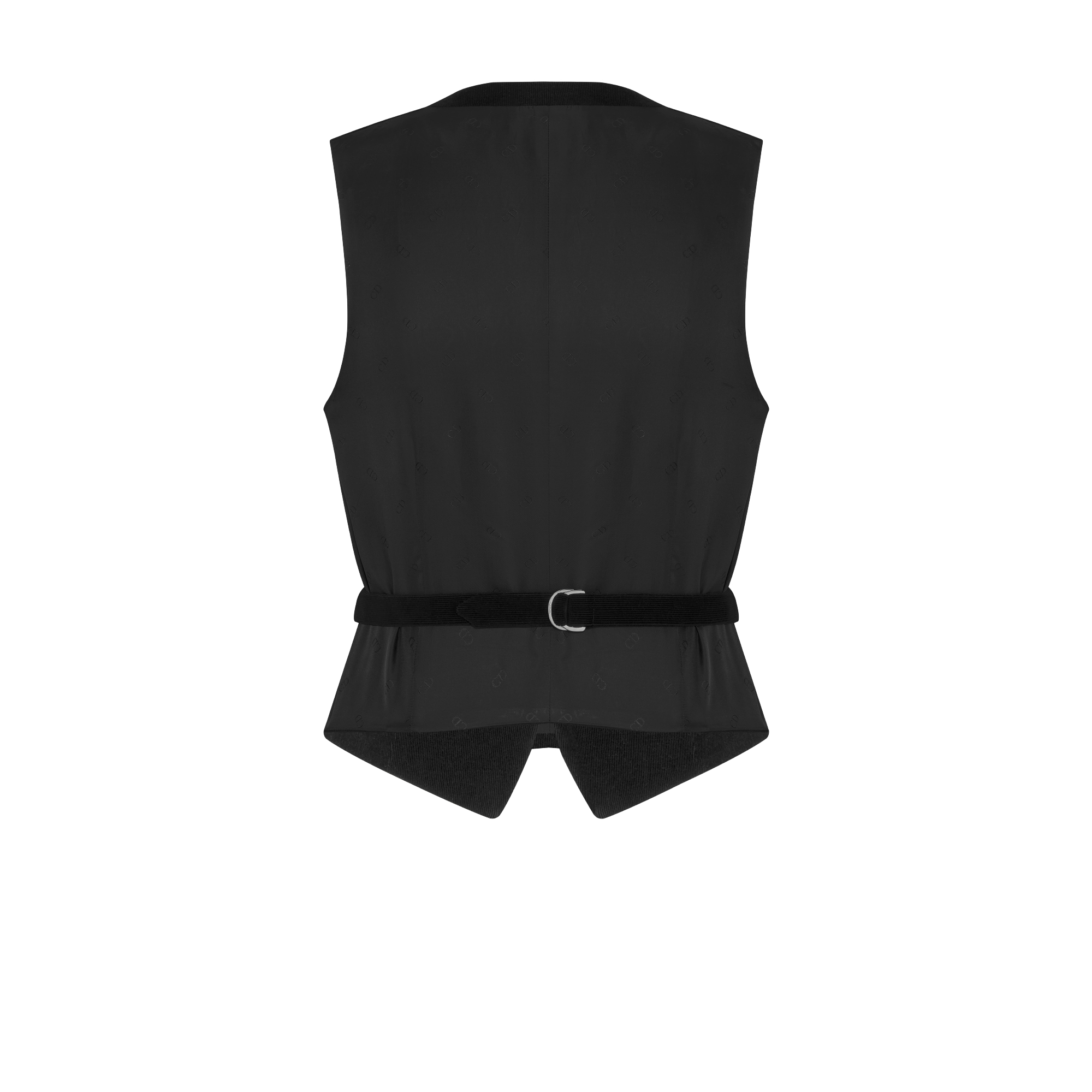 背心 黑色棉质混纺灯芯绒 E08