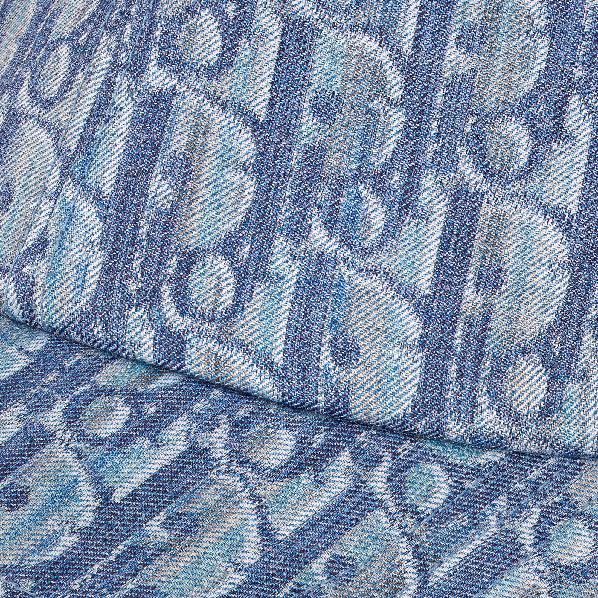 棒球帽 淡蓝色棉质混纺斜纹面料 Oblique 印花 E09