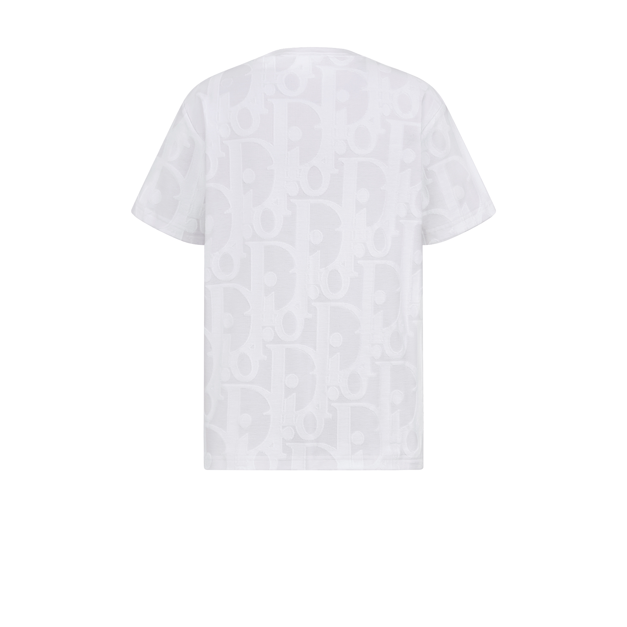 宽松版型 T 恤 白色棉质平纹针织面料 Oblique 印花 E08