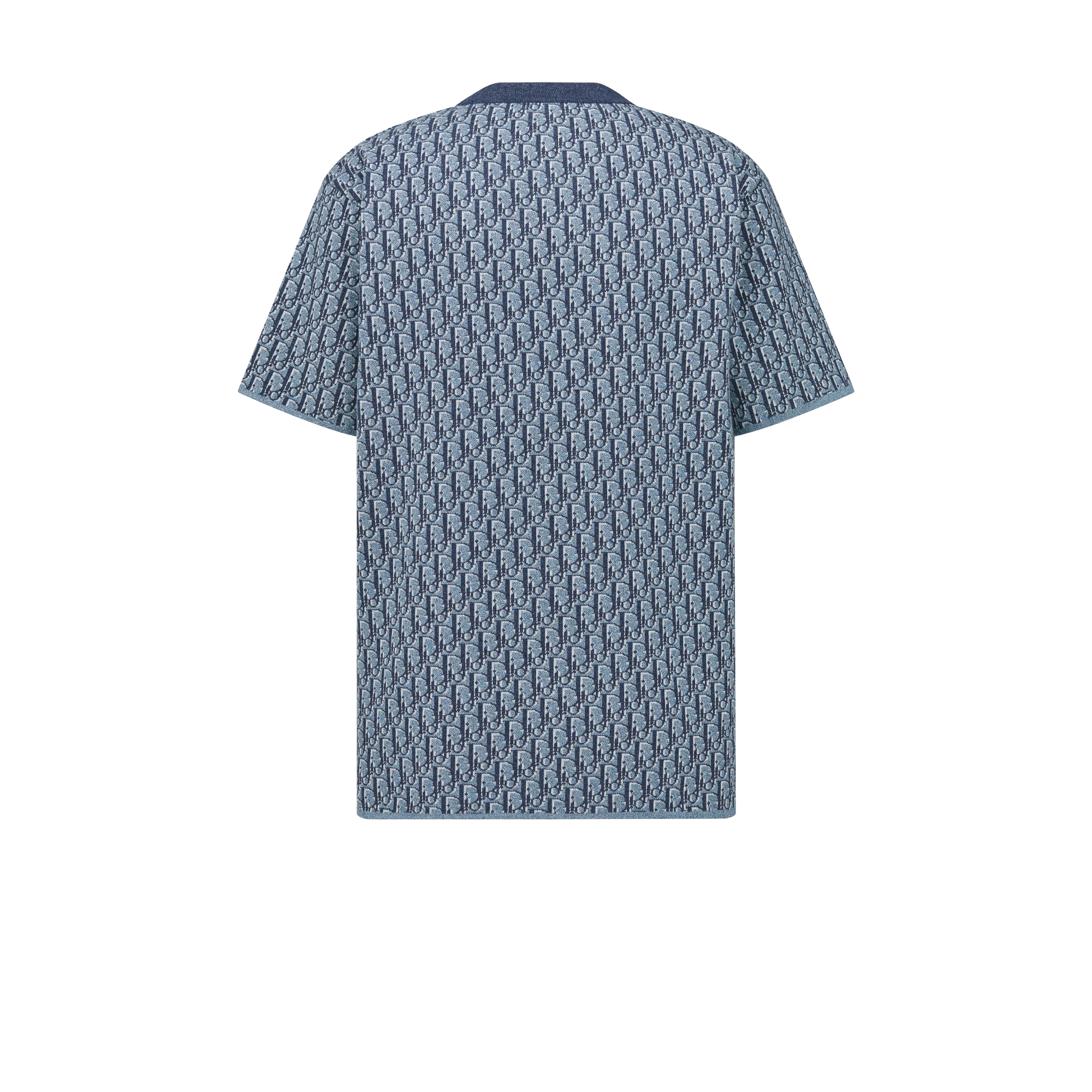 宽松版型 T 恤 蓝色棉质面料 Oblique 印花 E08