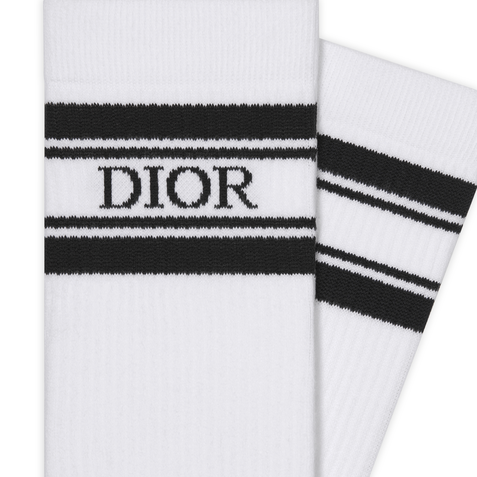 Dior 印花袜子 白色棉质混纺面料 E09