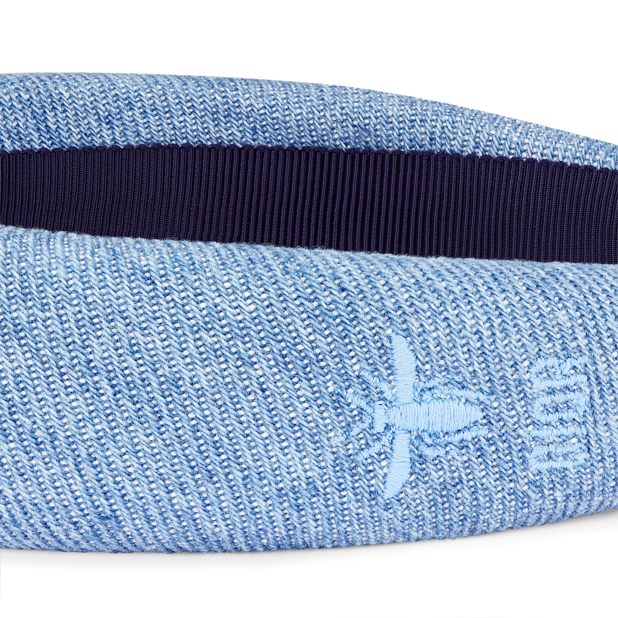 儿童发带 蓝色棉质牛仔布 E09