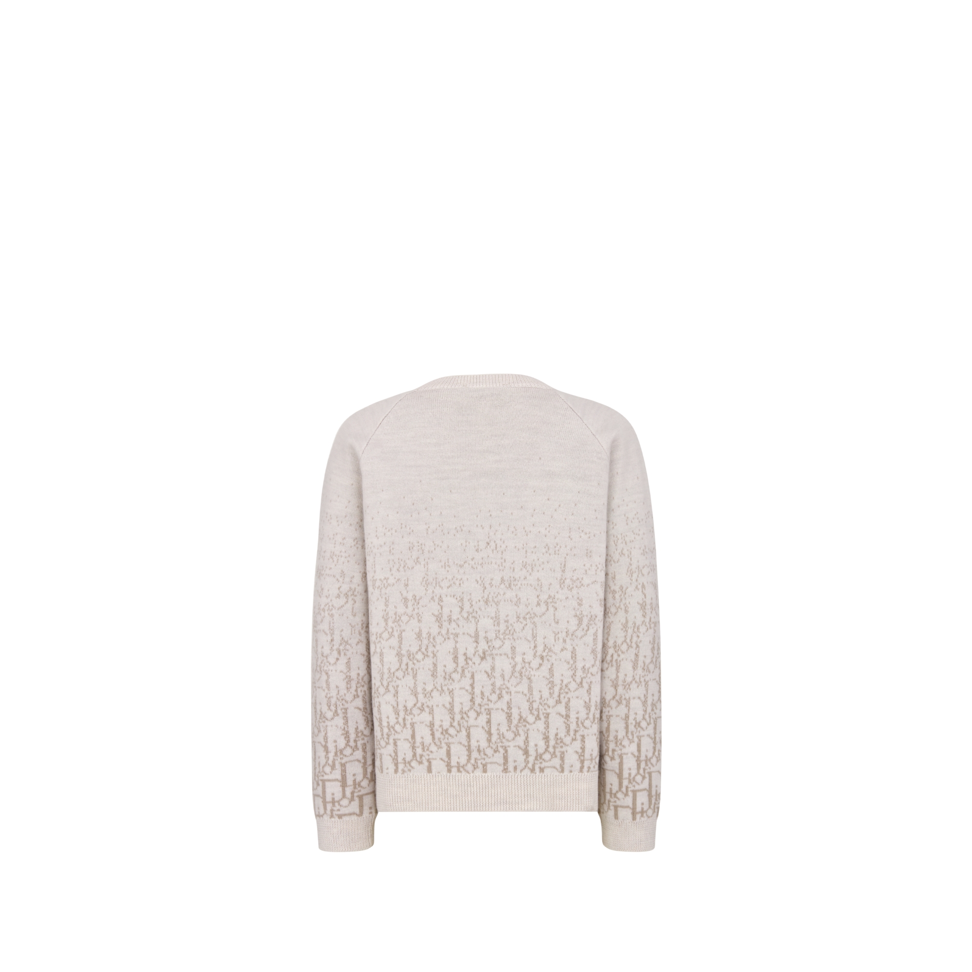 儿童针织衫 米色绵羊毛针织面料灰色 Oblique 印花渐变效果 E08