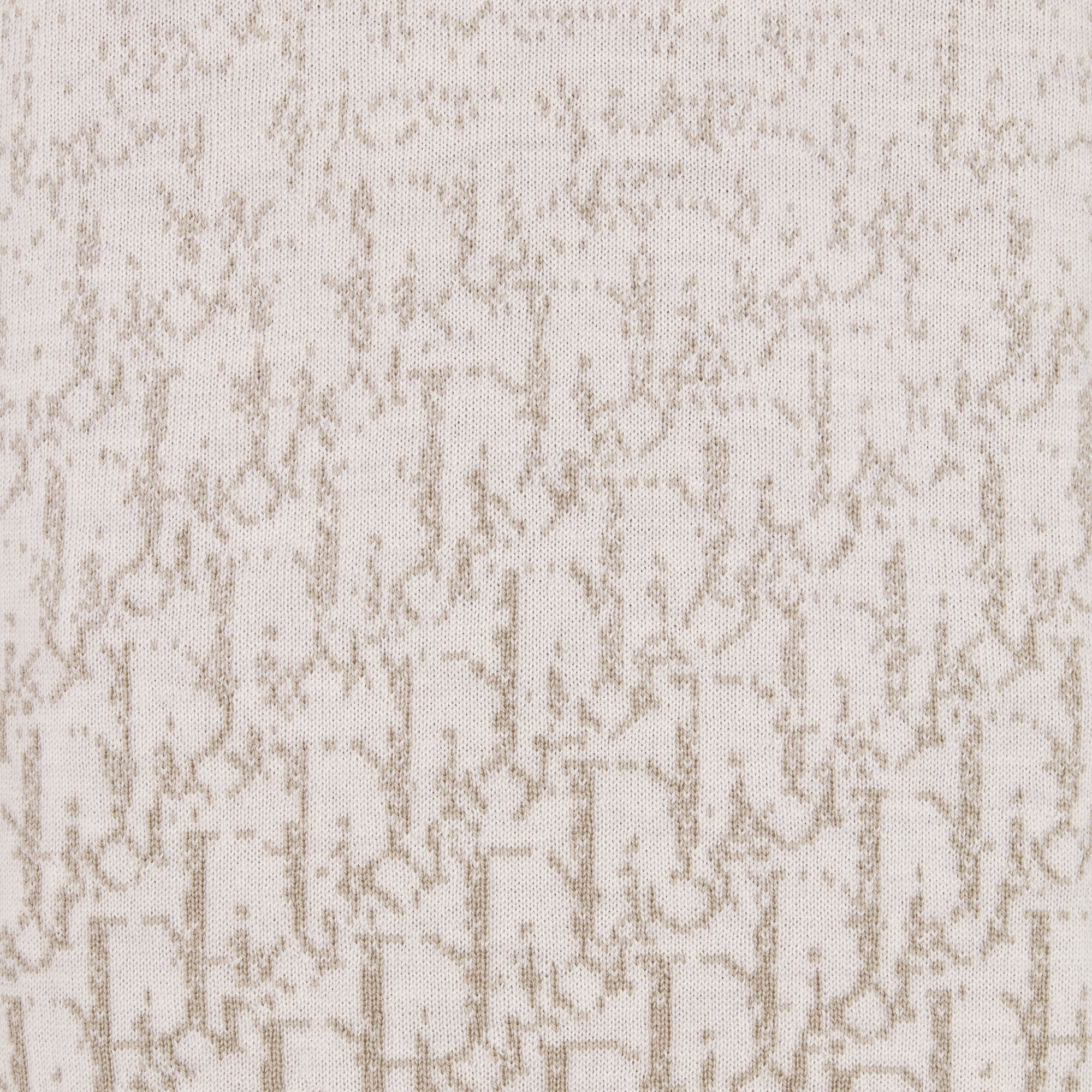 儿童针织衫 米色绵羊毛针织面料灰色 Oblique 印花渐变效果 E09