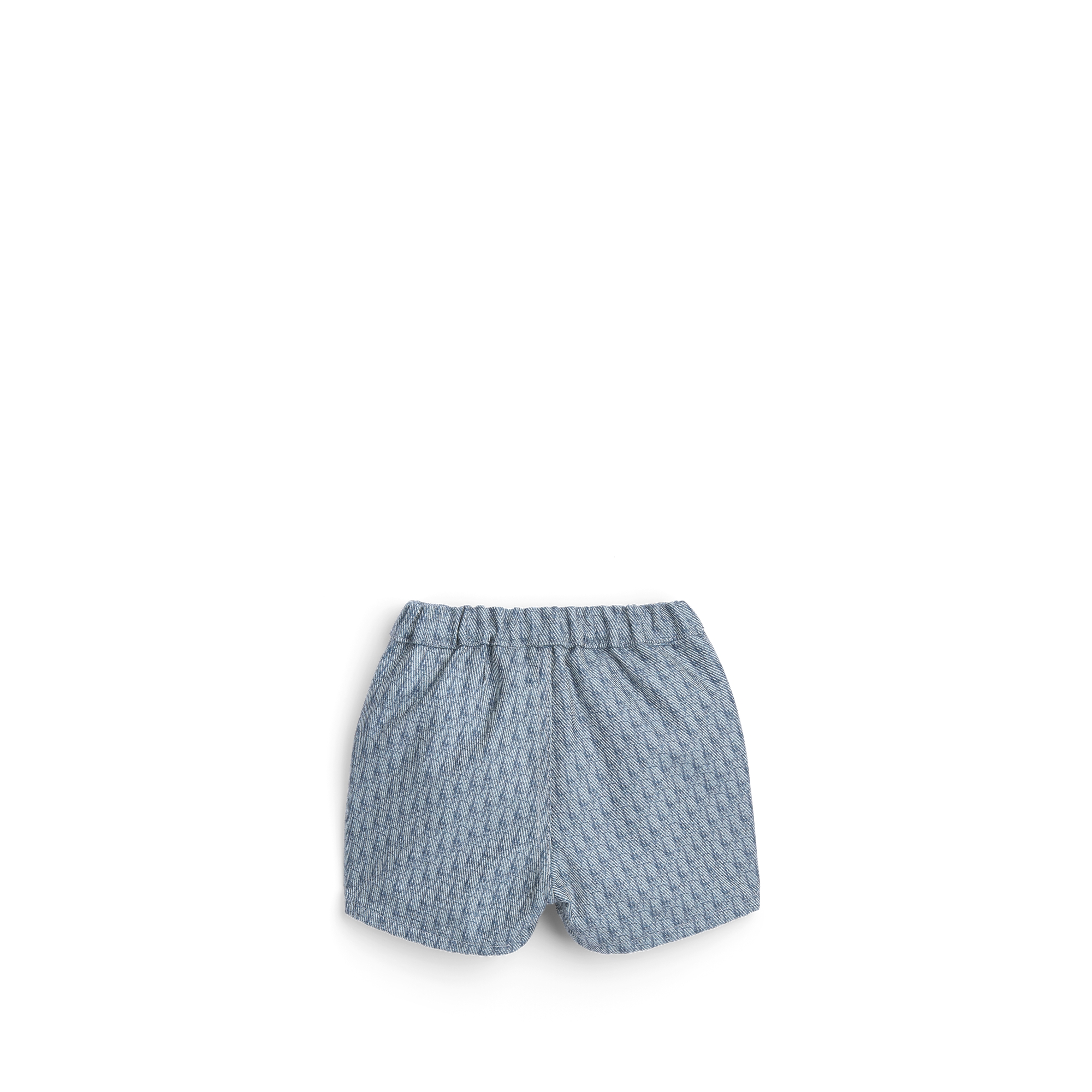婴幼儿短裤 蓝色华达呢 Oblique 印花 E08