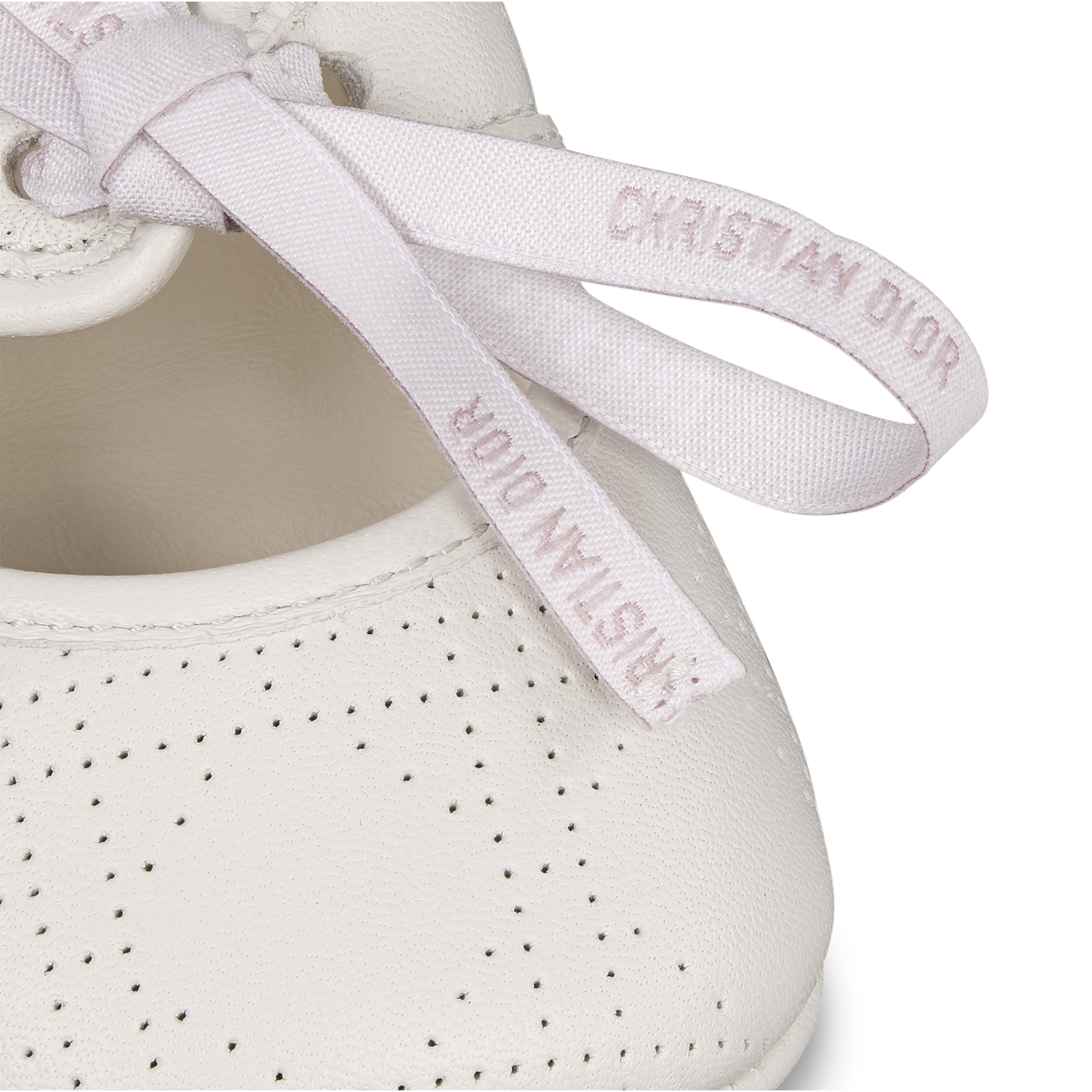 婴幼儿拖鞋 象牙色羊皮革藤格纹 E09