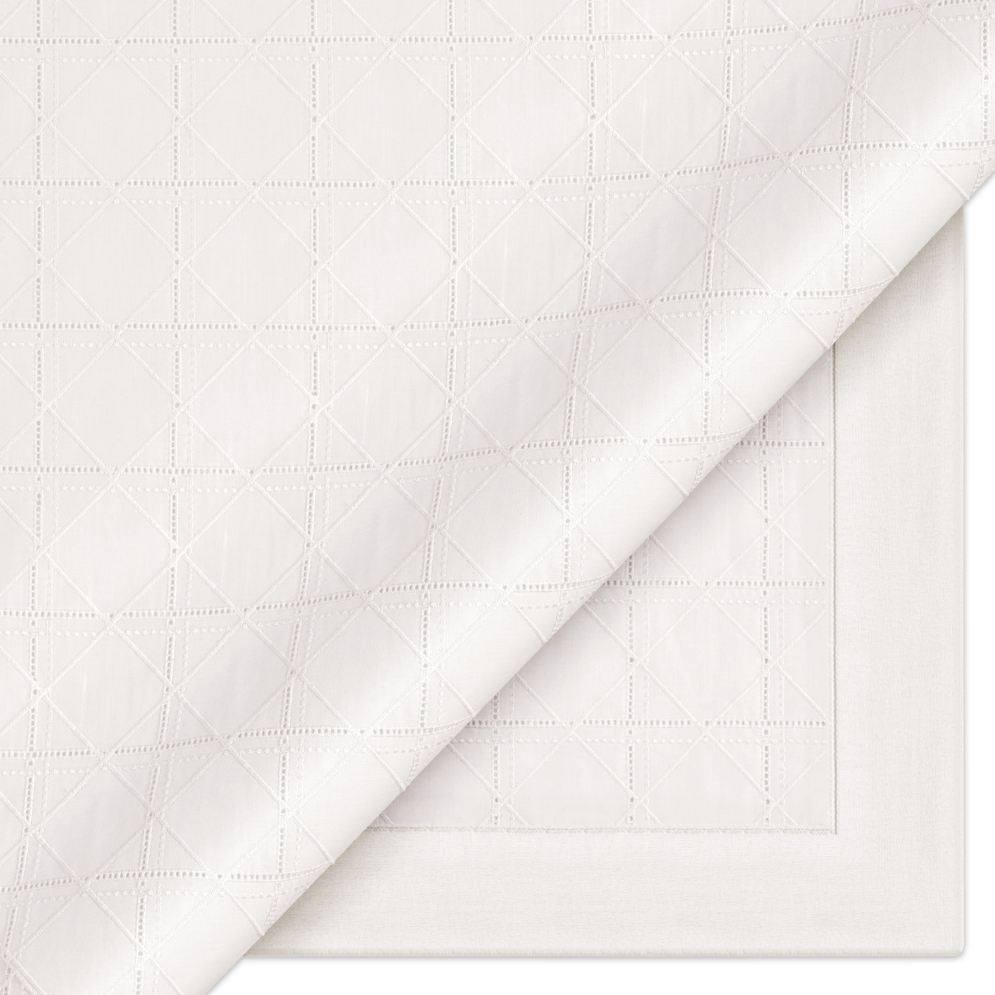 婴儿毯 象牙色棉质针织和棉纱面料藤格纹 E09