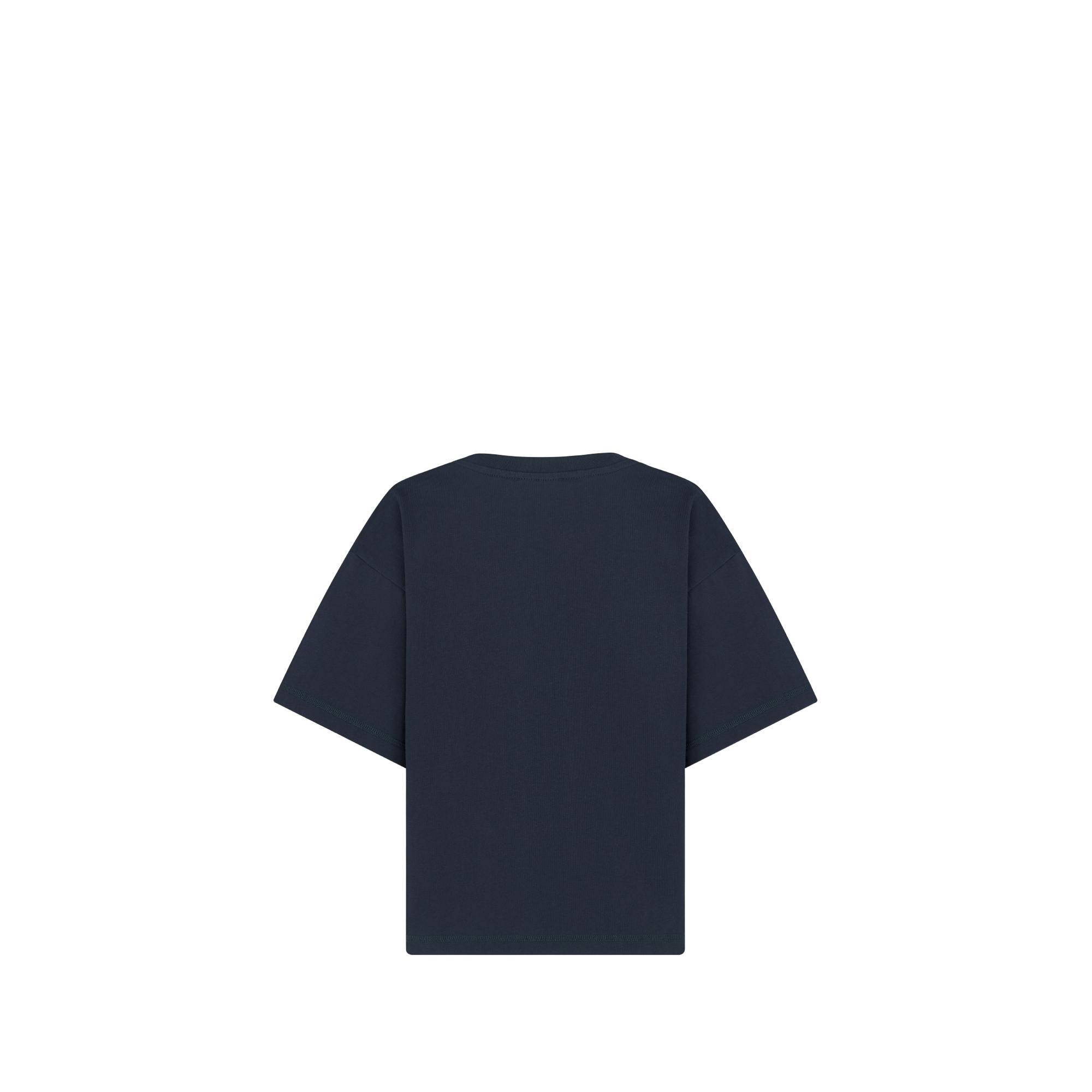 儿童 T 恤 海军蓝色棉质平纹针织面料 E08