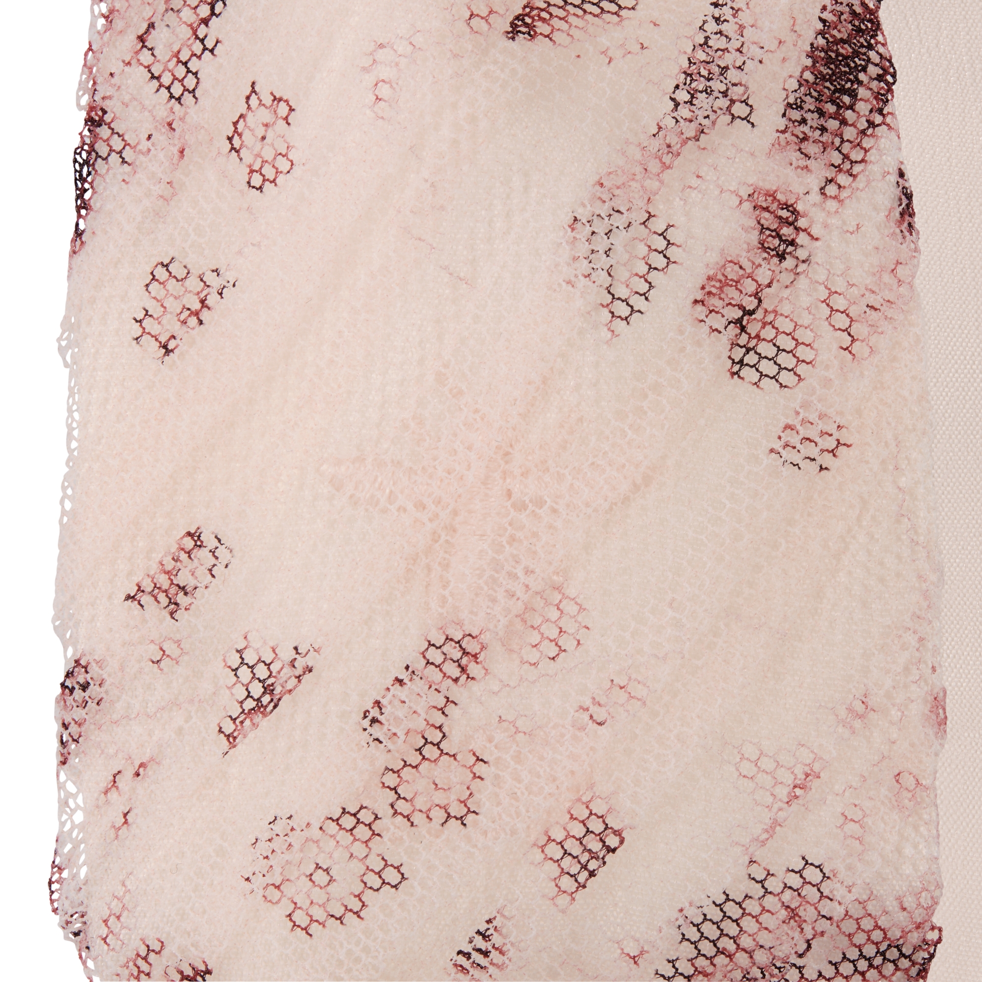 婴幼儿发带 淡粉色褶裥薄纱酒红色本季花卉图案 E09