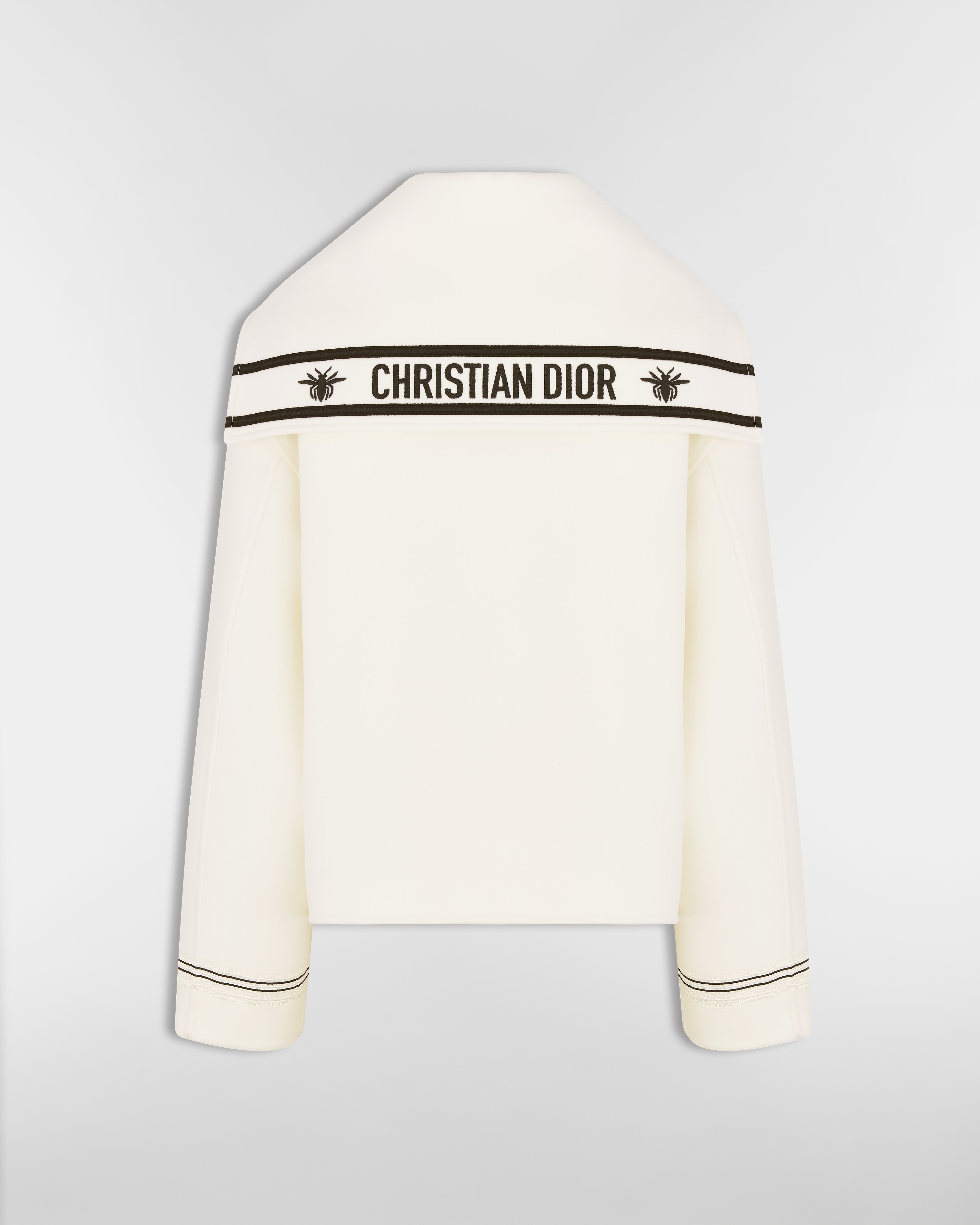 大衣 米白色双面绵羊毛混纺毛毡面料 E08