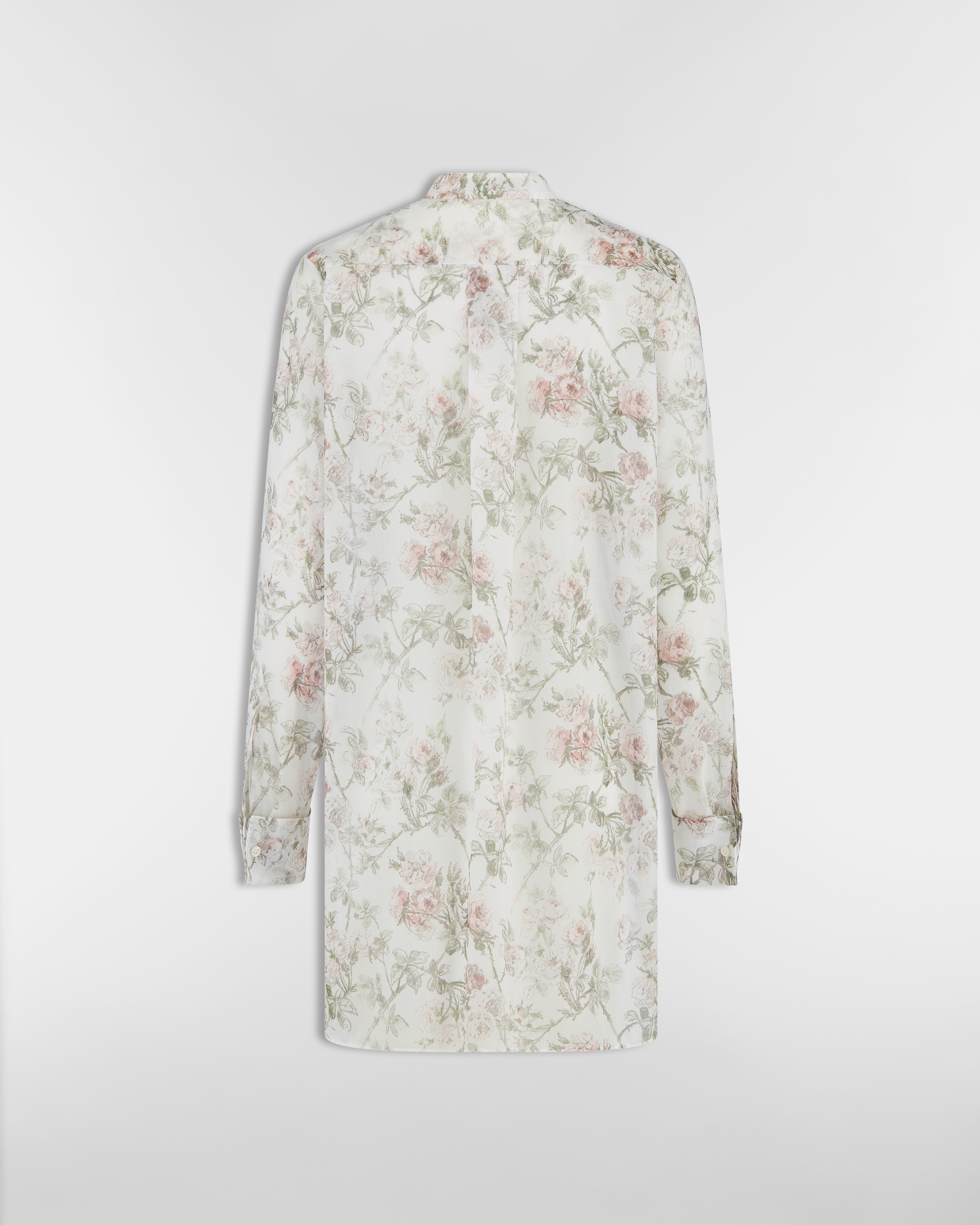 衬衫 白色棉质面料多色 Rosier de Dior 图案 E08