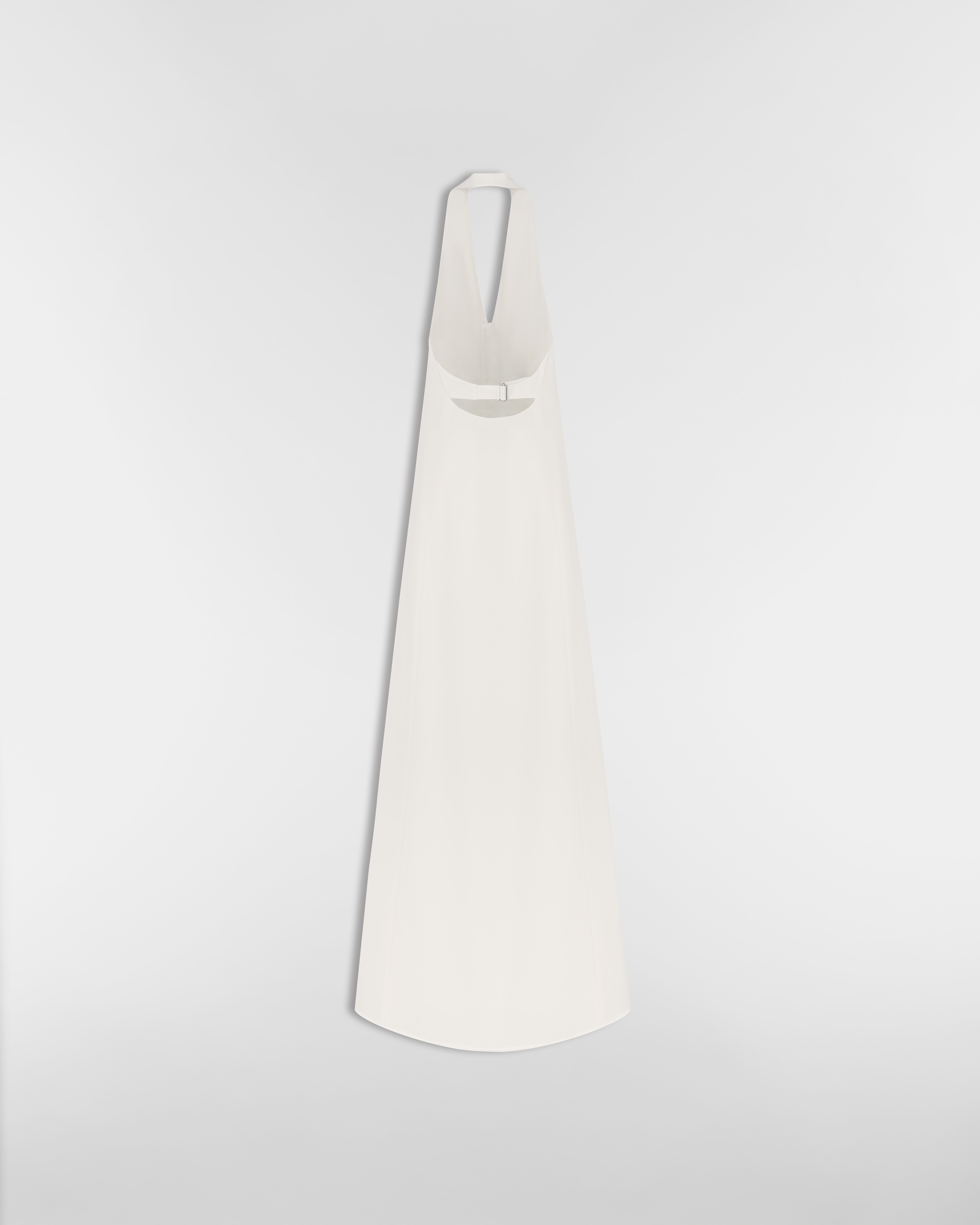 长款连衣裙 米白色绵羊毛面料 E08