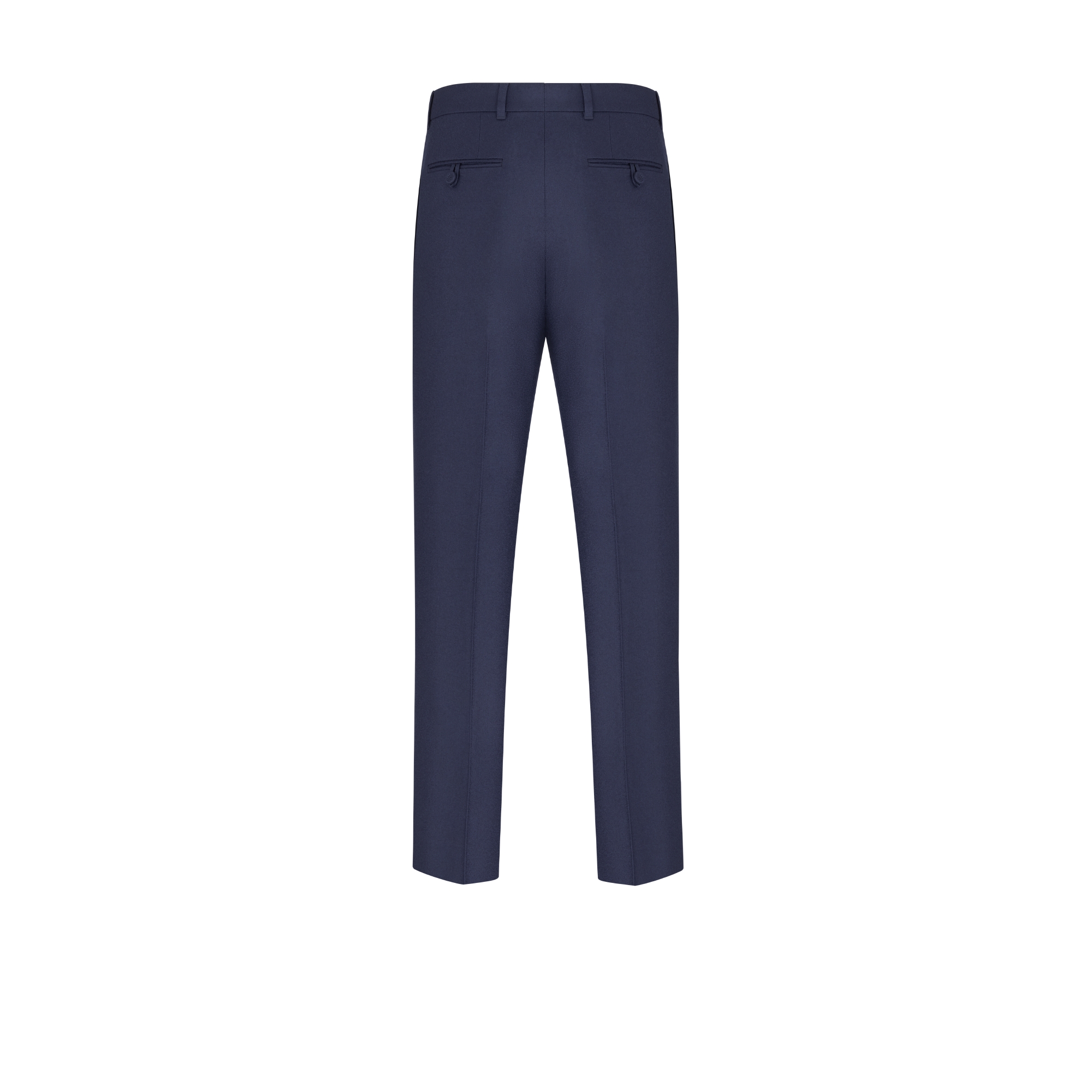 精裁长裤 海军蓝色绵羊毛法兰绒面料 E08