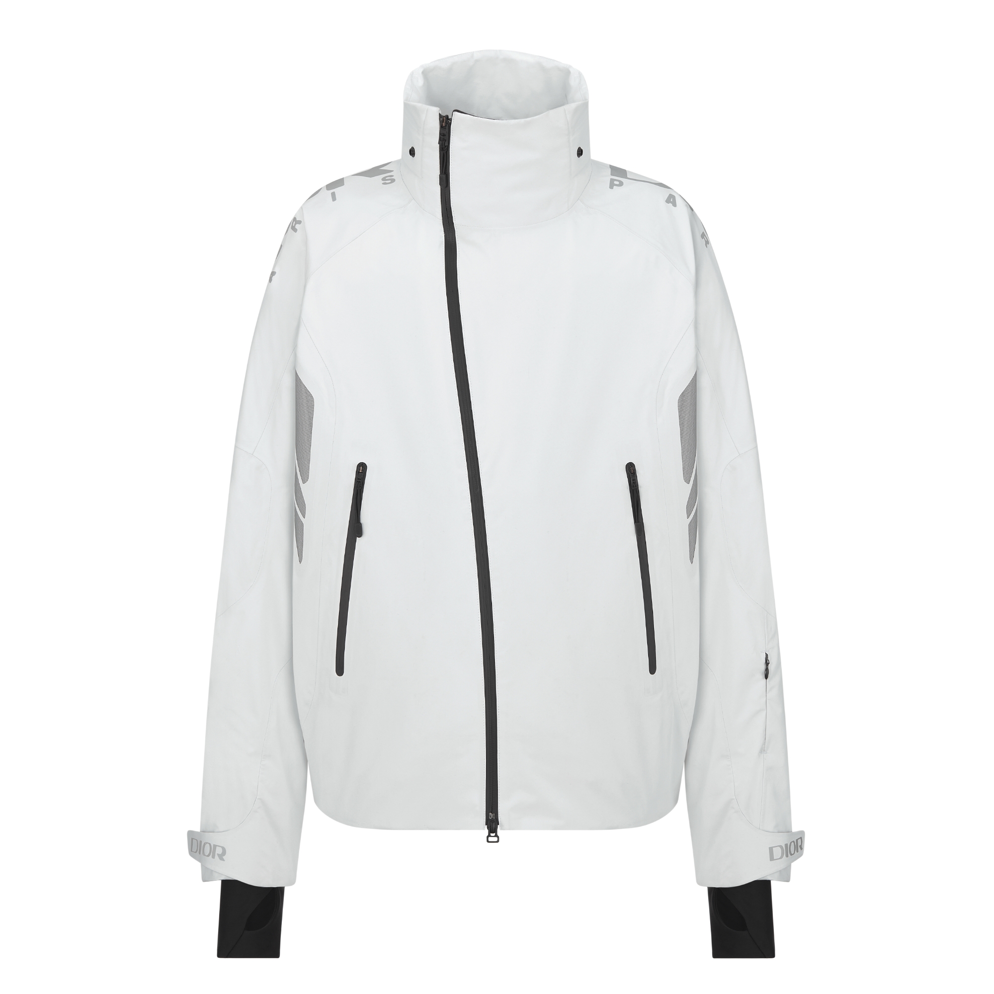 滑雪派克大衣 白色科技面料 DIOR AND DESCENTE 图案 E01