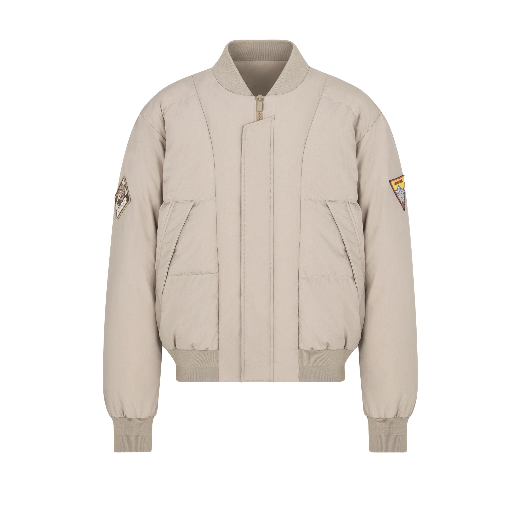 绗缝短夹克 米色棉质混纺面料 Dior Mountain 刺绣 E01