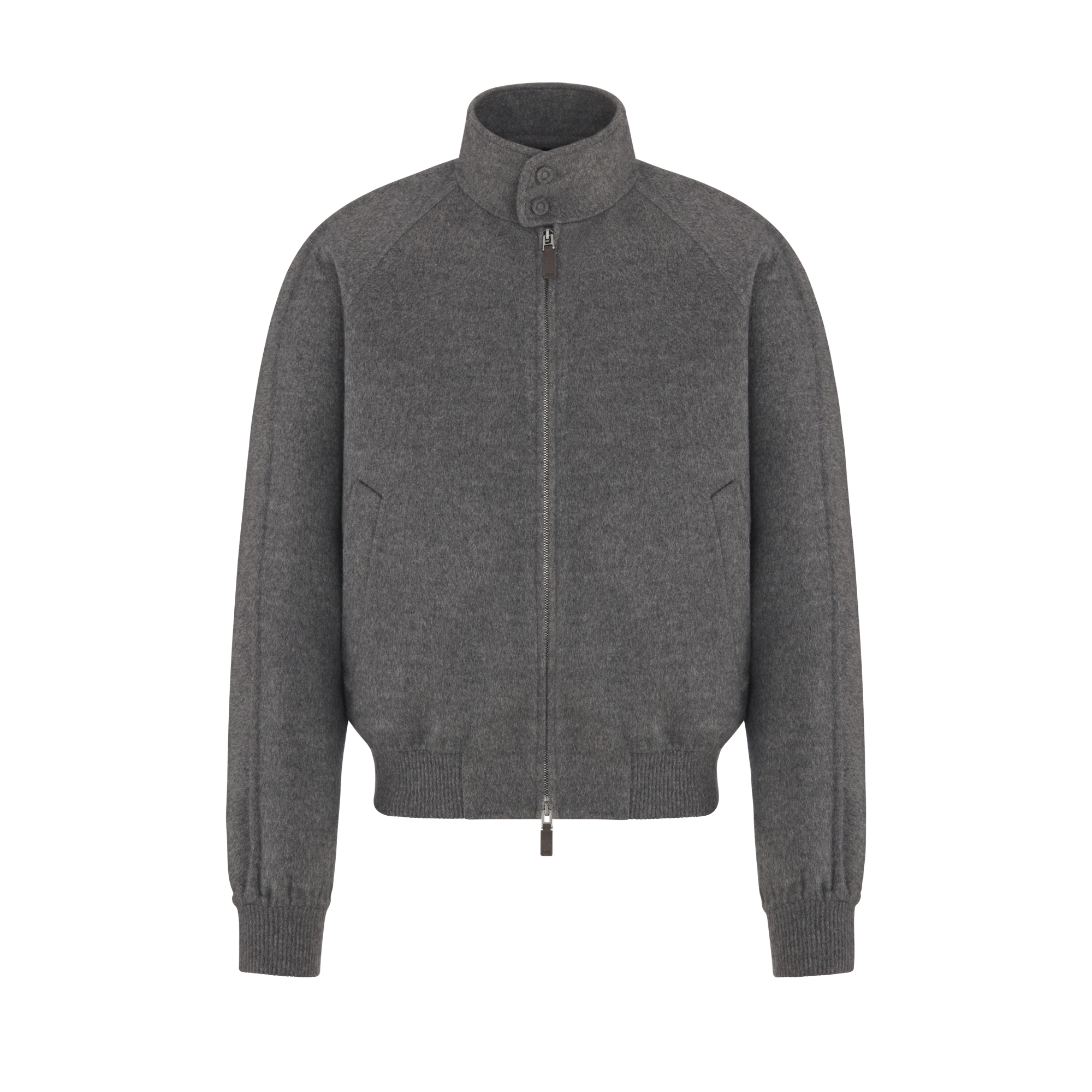 Dior Icons 哈灵顿夹克 灰色绵羊毛和山羊绒混纺面料 E01