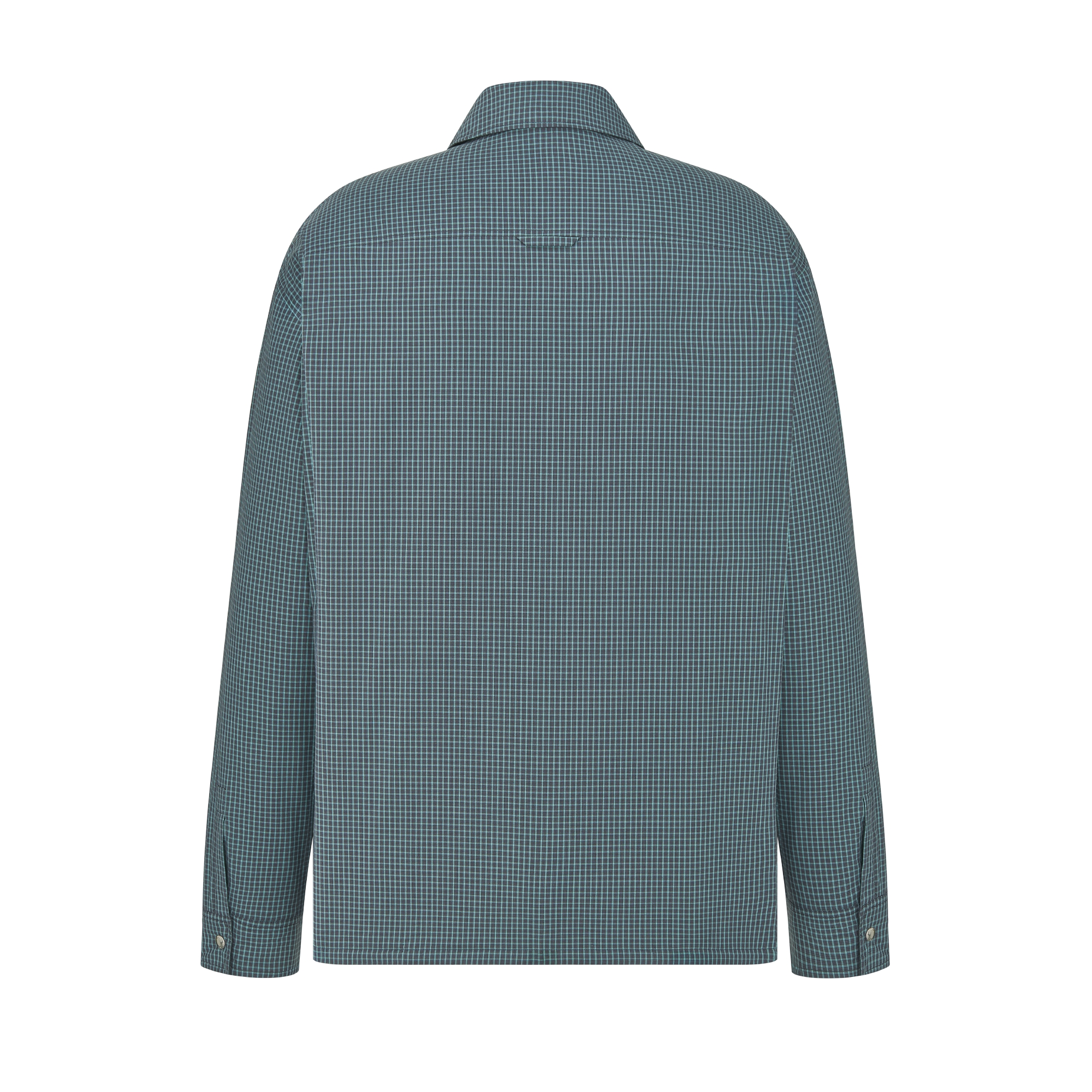 Dior Mountain 外套衬衫 蓝色棉府绸格纹图案 E08