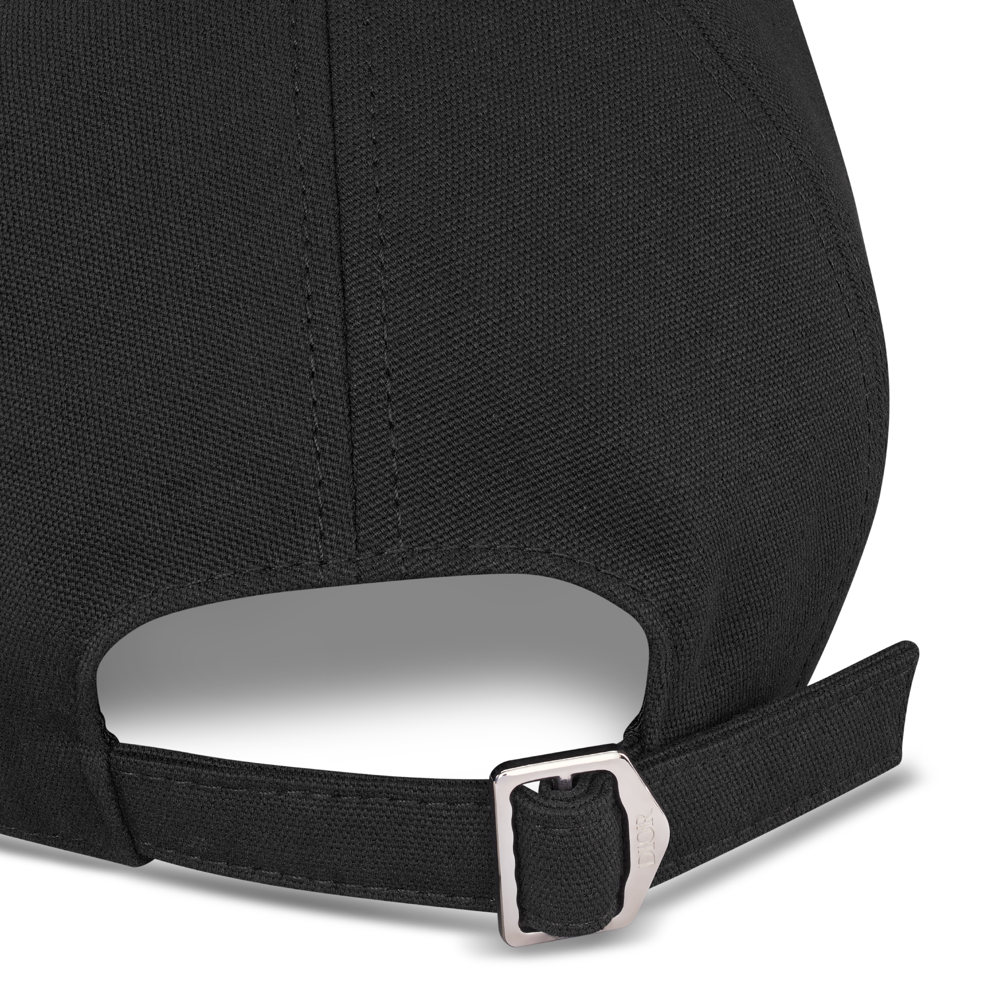 遮阳棒球帽 黑色棉质帆布 Oblique 印花 E09