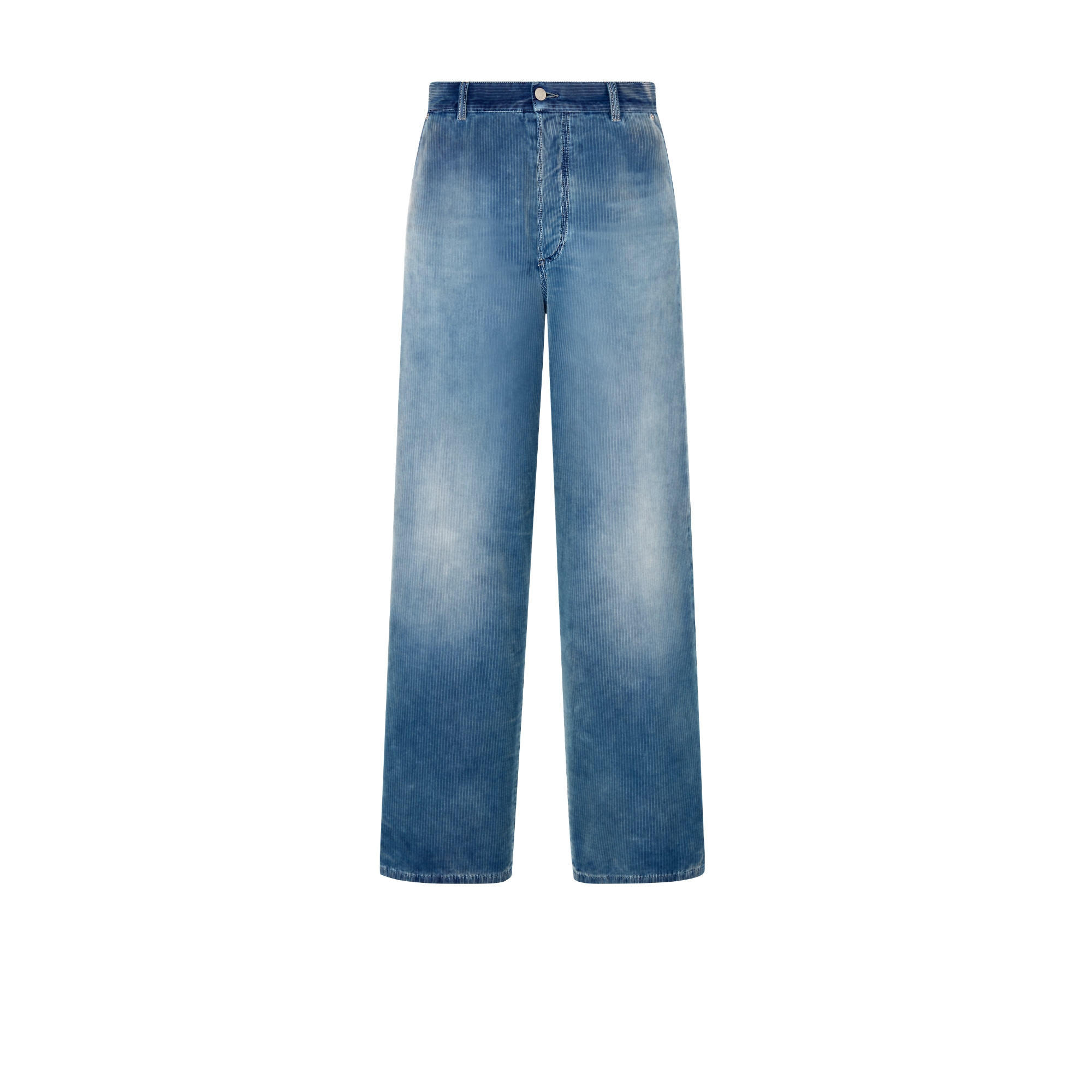 长裤 深蓝色棉质灯芯绒 E01