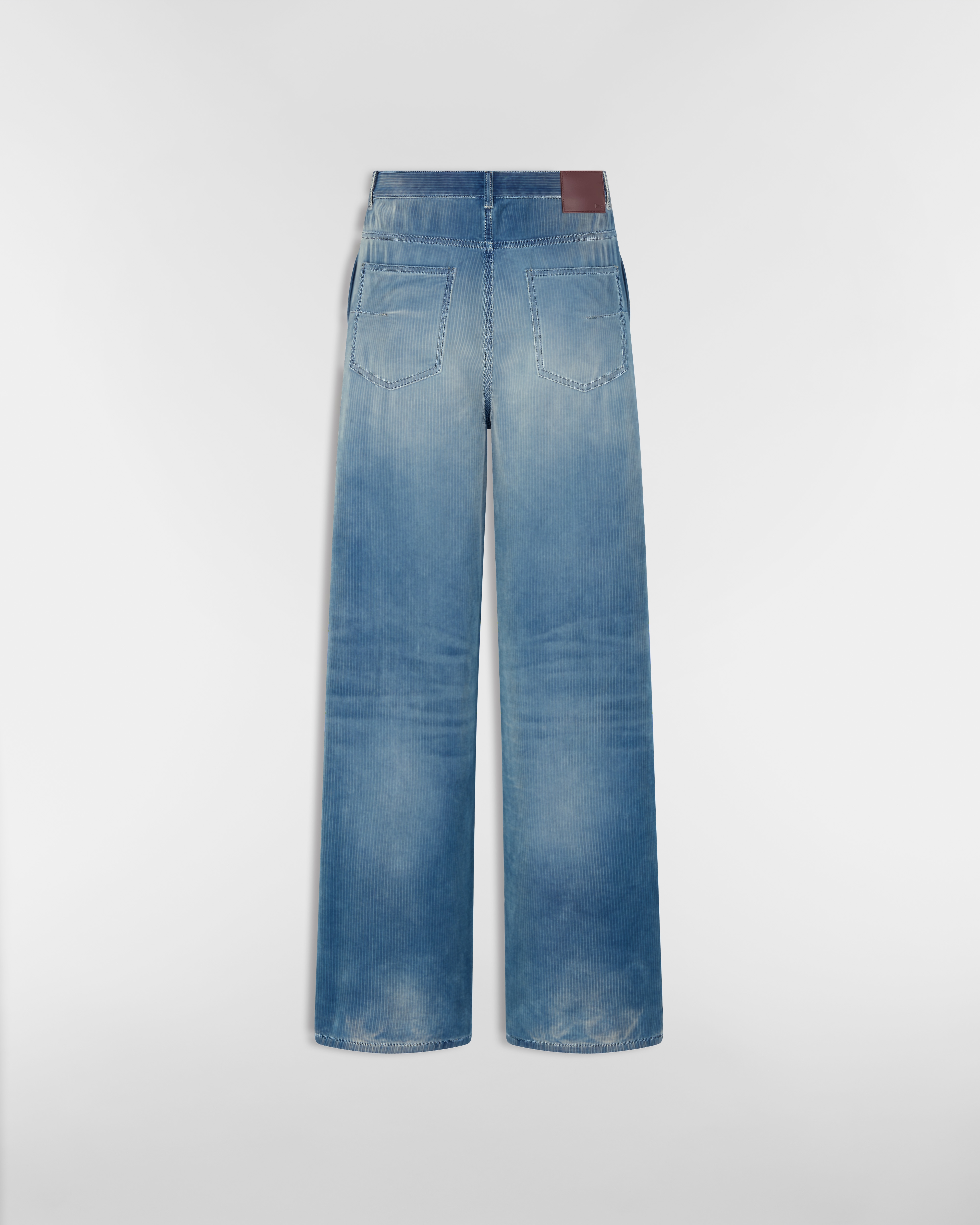 长裤 深蓝色棉质灯芯绒 E08