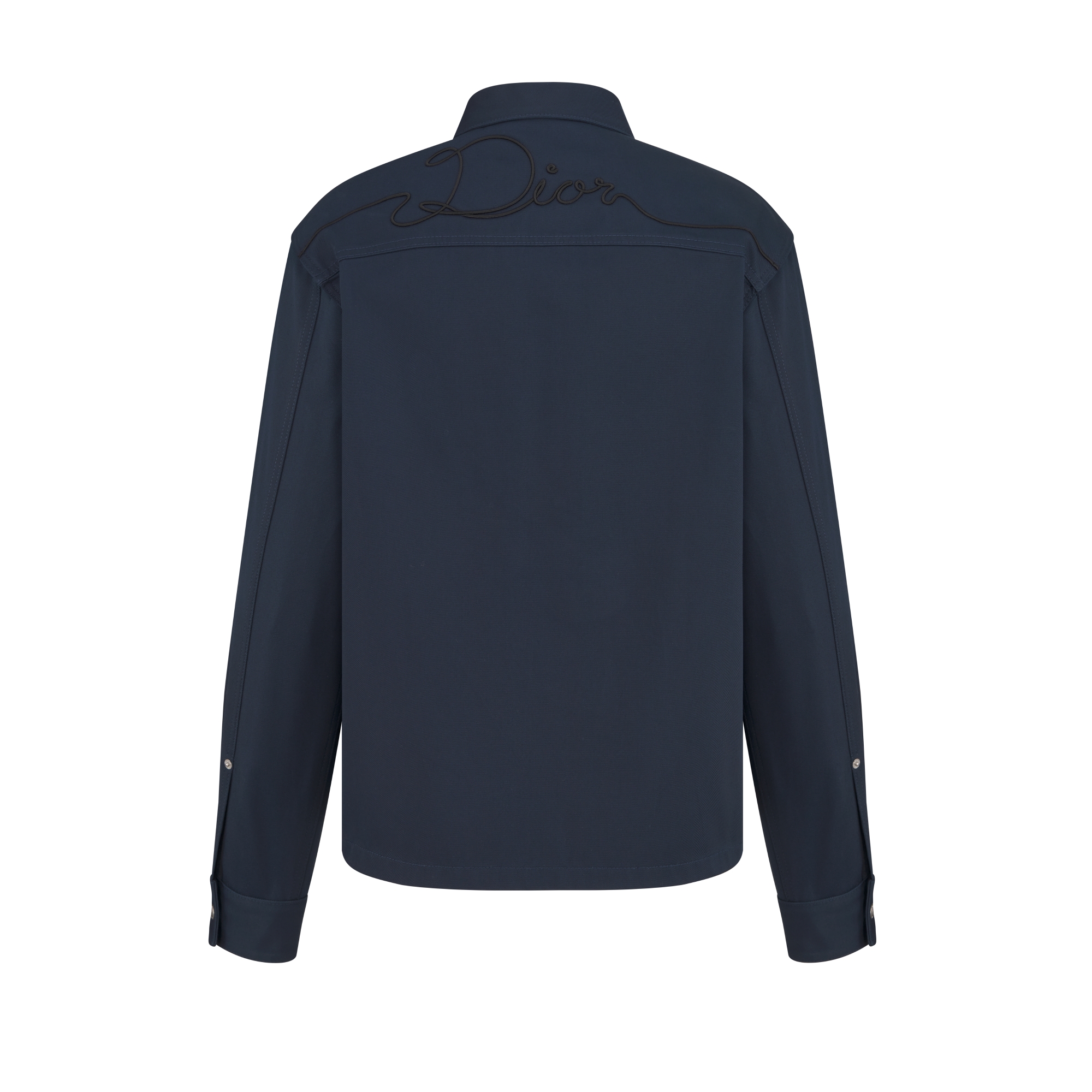 外套衬衫 蓝色棉质斜纹面料 Dior Ribbon 标志 E08